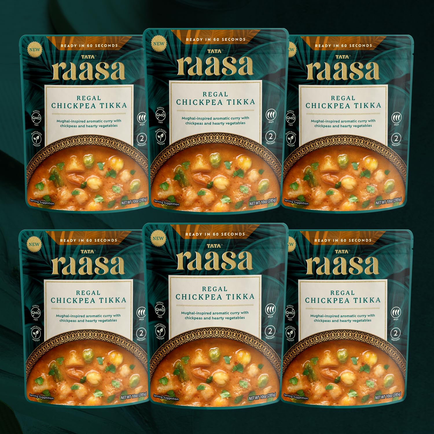Tata Raasa Chickpea Tikka Regal Indian Entree Prepared Dish