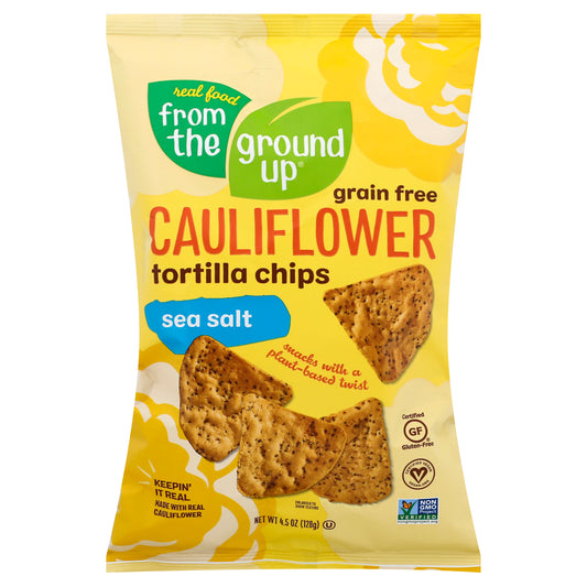 From The Ground Up Chip Tortilla Cauliflower Sea Salt 4.5 oz (Pack Of 12)