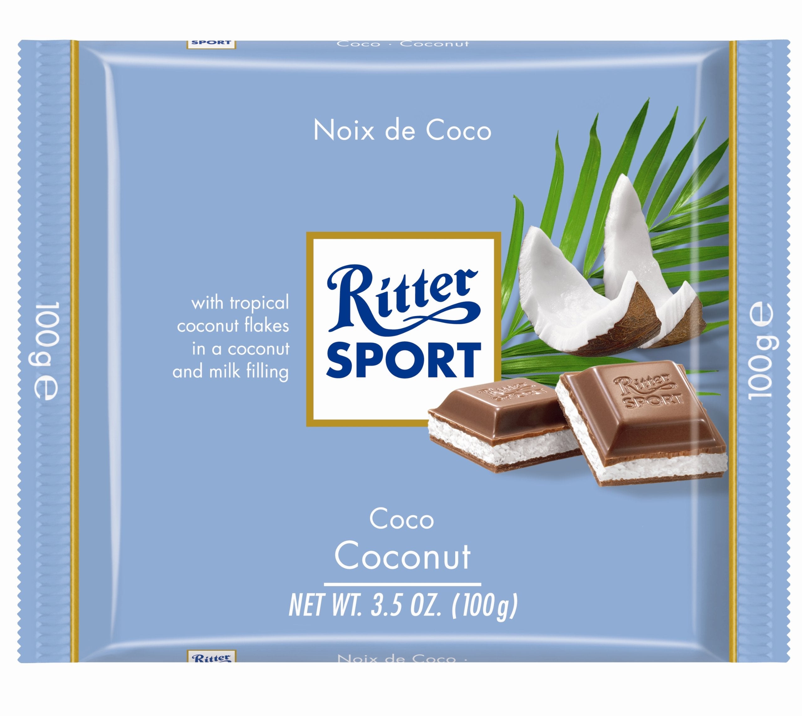 Ritter Sport Milk Chocolate Bar with Coconut