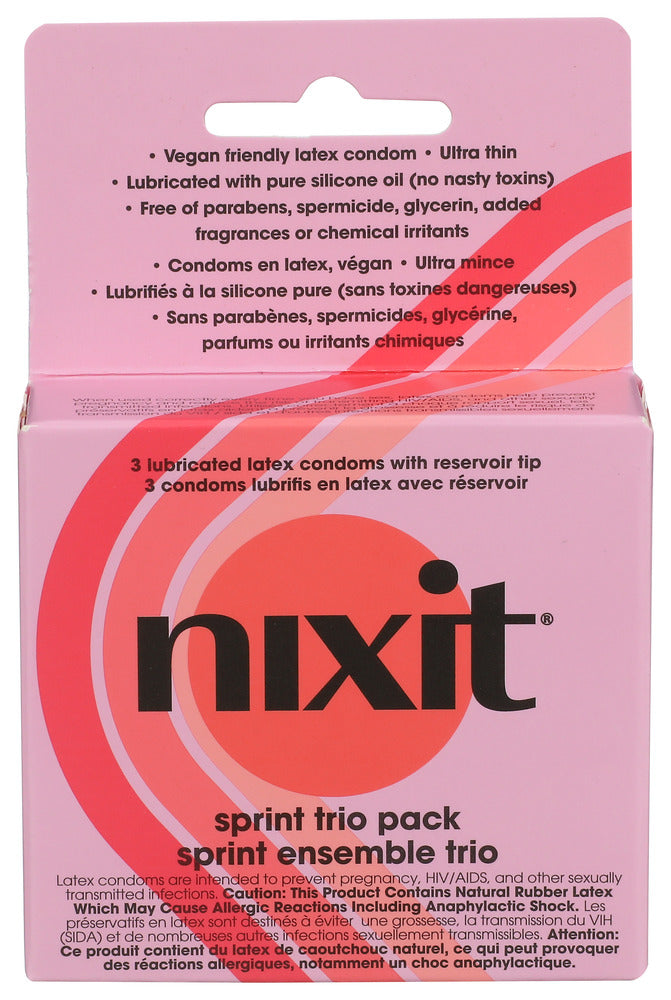 NIXIT (Pack of 12) Nixit Latex Condoms 3 Pieces