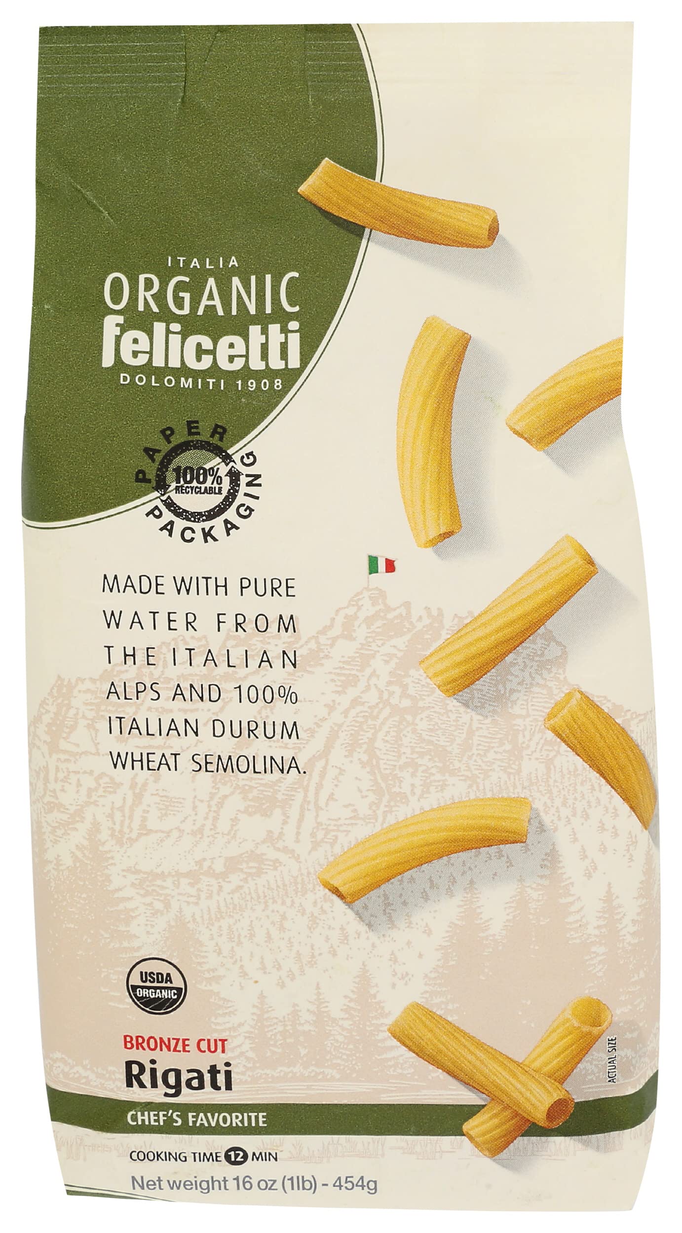Felicetti Rigati Organic Short Cut Pasta