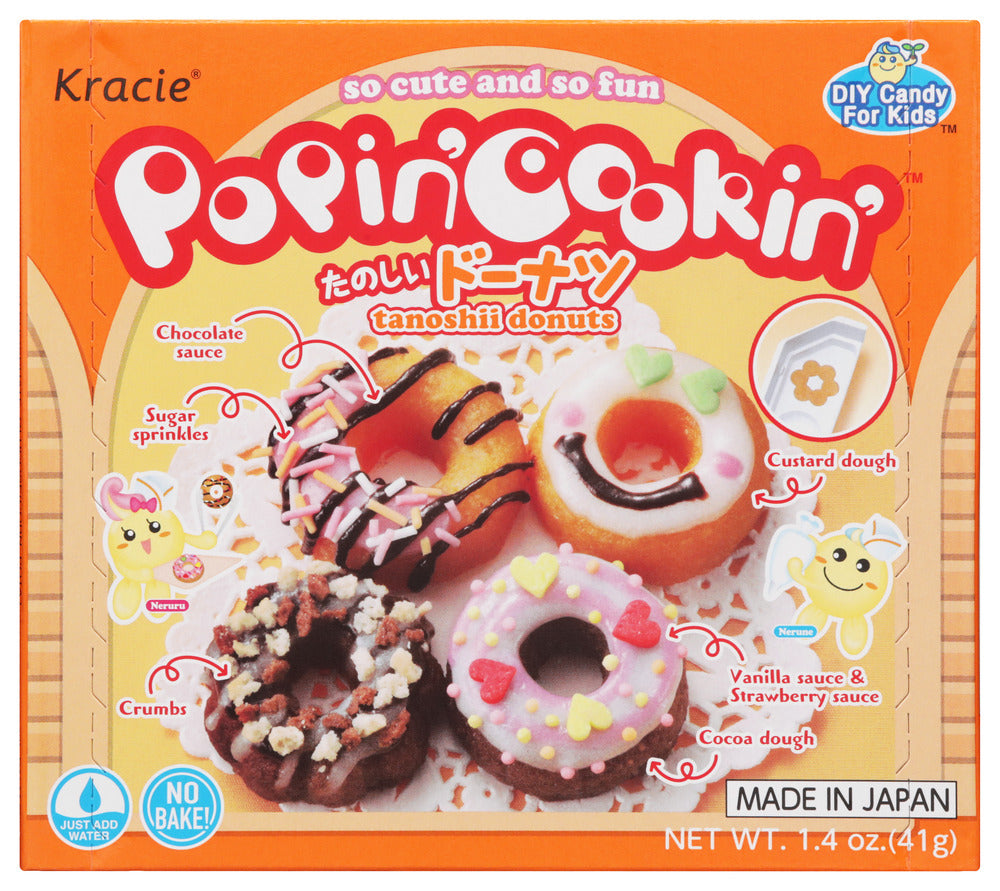 KRACIE (Pack of 10) Kracie Donuts Cookin Popin Japanese Candy Chocolate Flavor 1.4 Oz