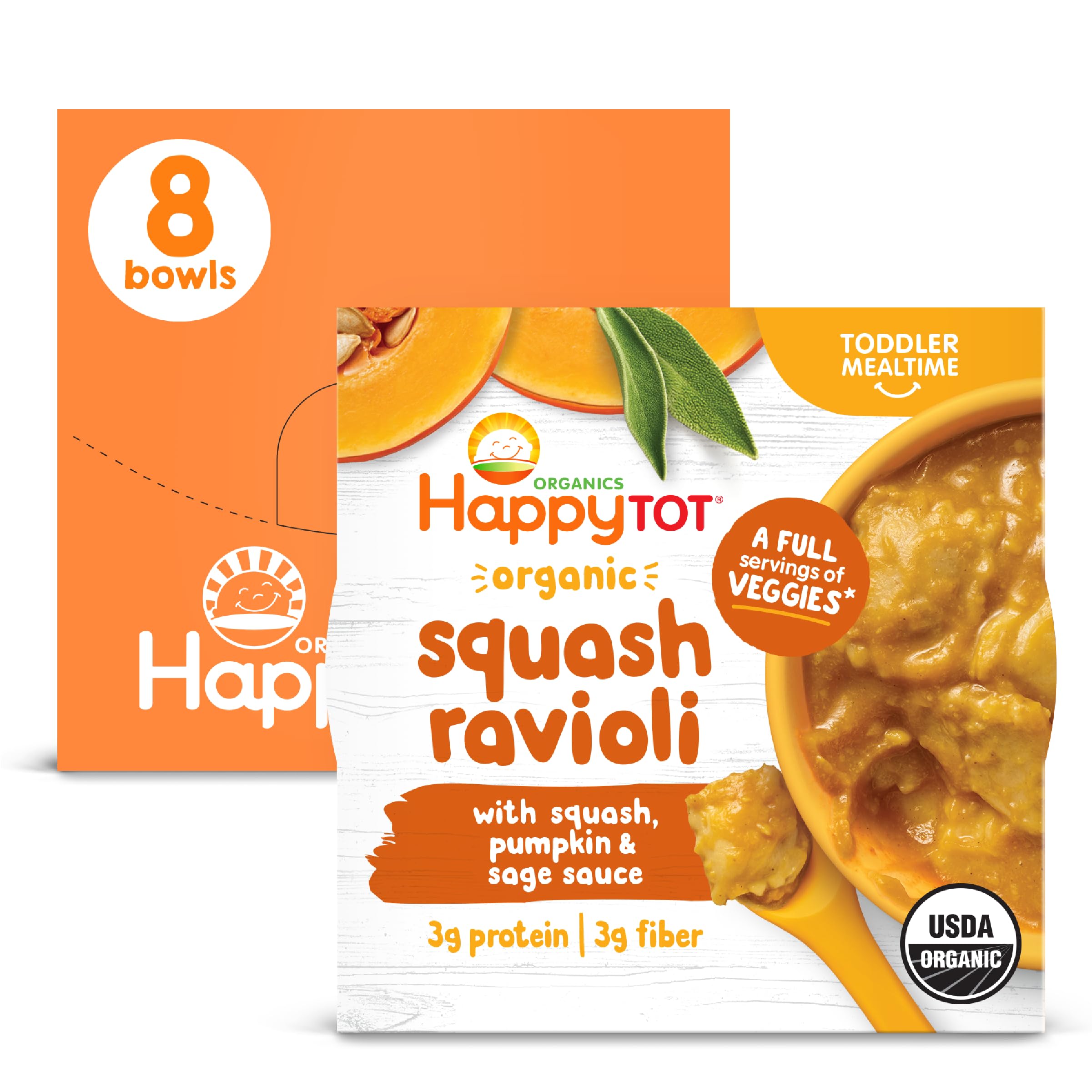 Happy Tot Ravioli Squash Pumpkin Sage Sauce Toddler Meal
