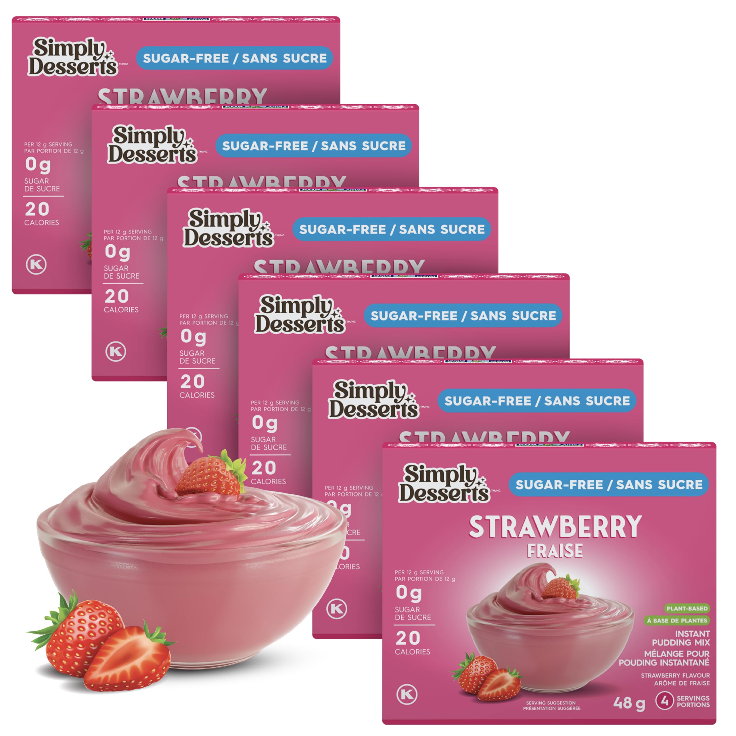 SIMPLY DESSERTS (Pack of 24) Simply Delish Simply Desserts Pudding Pie Strawberry No Suga 1.7 Oz