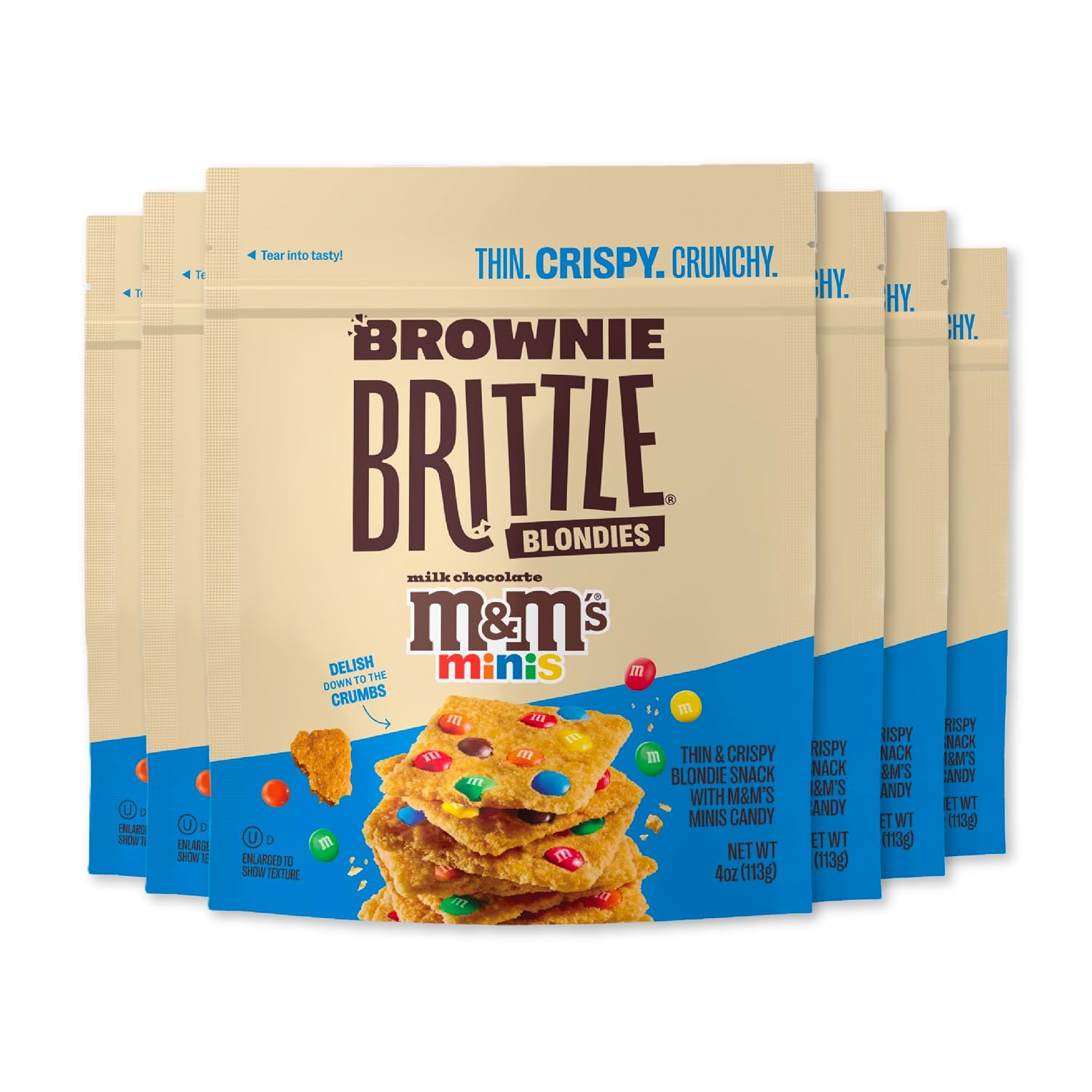 BROWNIE BRITTLE (Pack Of 12) Brownie Brittle Blondie M&m's Minis 4 Oz