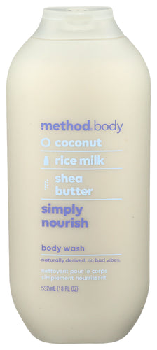 METHOD HOME CAR (Pack of 6) Method Home Care Wash Body Simply Nourish Body Wash 18 Oz