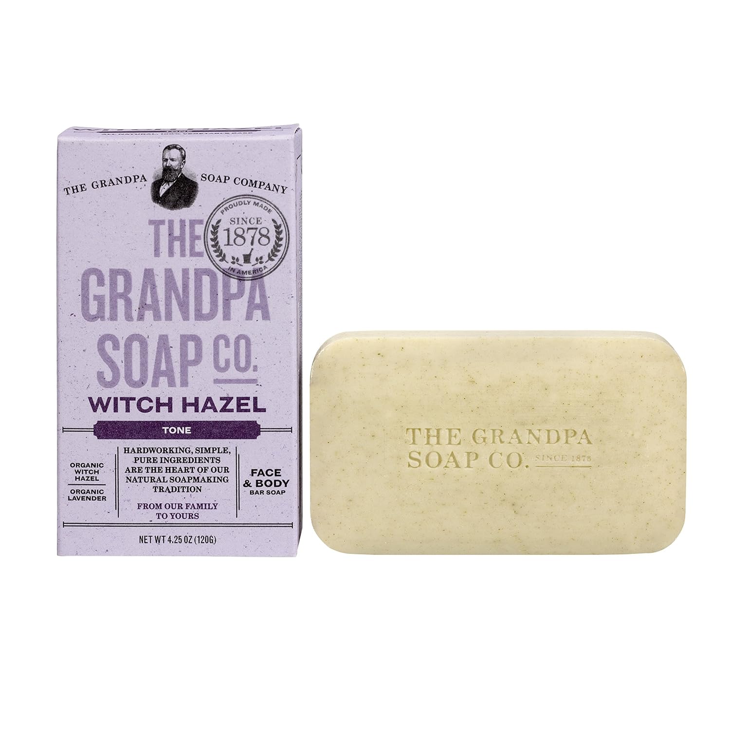GRANDPAS (Pack Of 12) Grandpa's Soap Bar Witch Hazel Tone Lavender 4.25 Oz