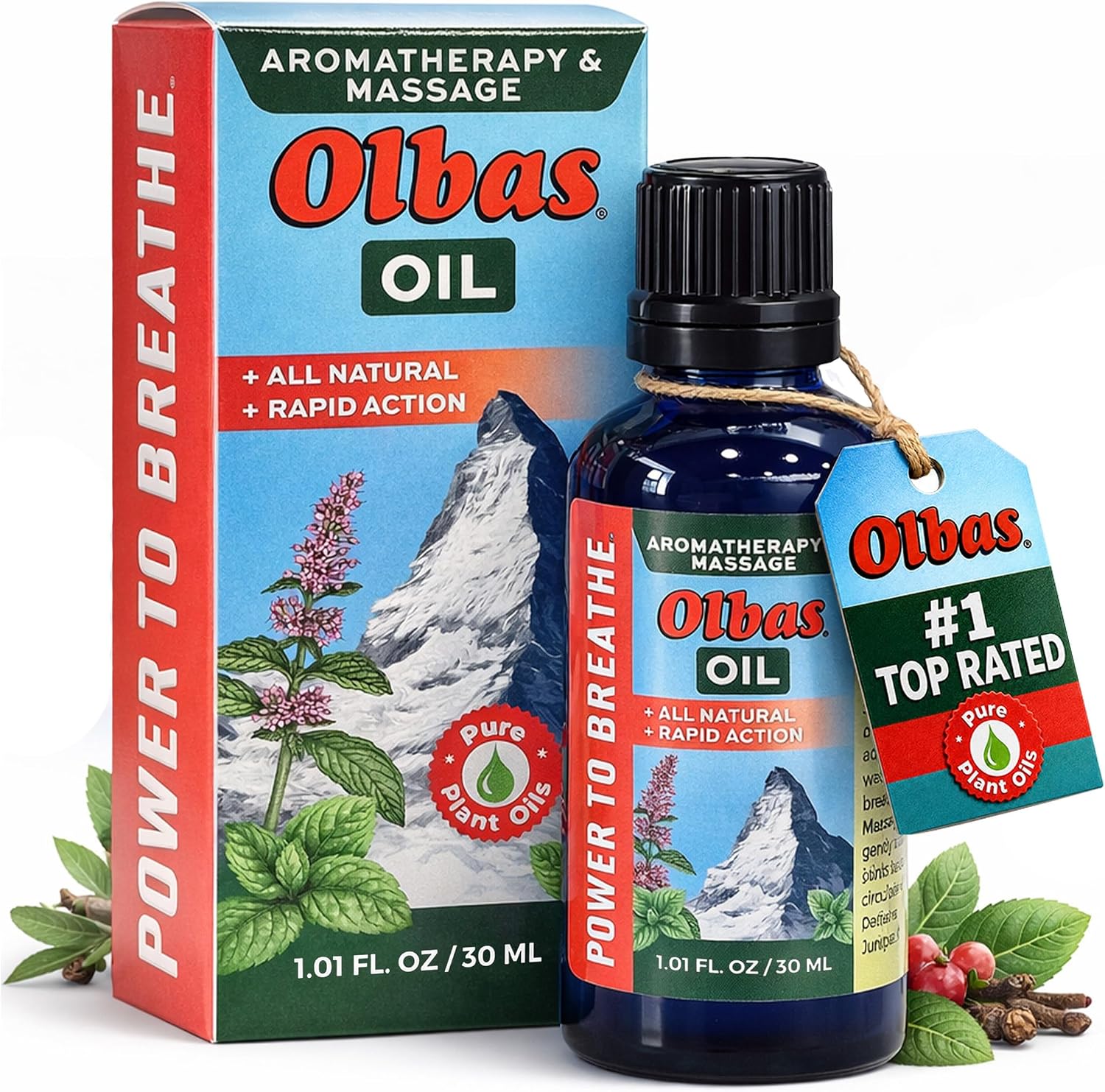 OLBAS (Pack of 4) Olbas Oil Immune Support Essential Oil 1.01 Fl Oz
