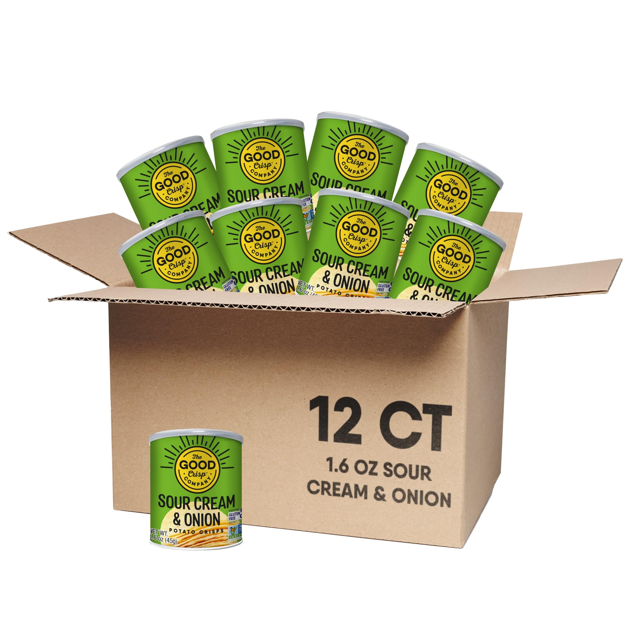 THE GOOD CRISP (Pack of 36) The Good Crisp Company Sour Cream & Onion Potato Chips 1.6 Oz