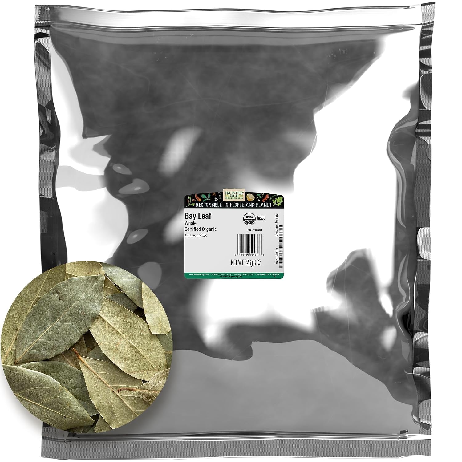 FRONTIER BULK (Pack of 3) Frontier Bulk Bay Leaf Whole Organic Loose Seasoning 8 Oz. 8 Oz