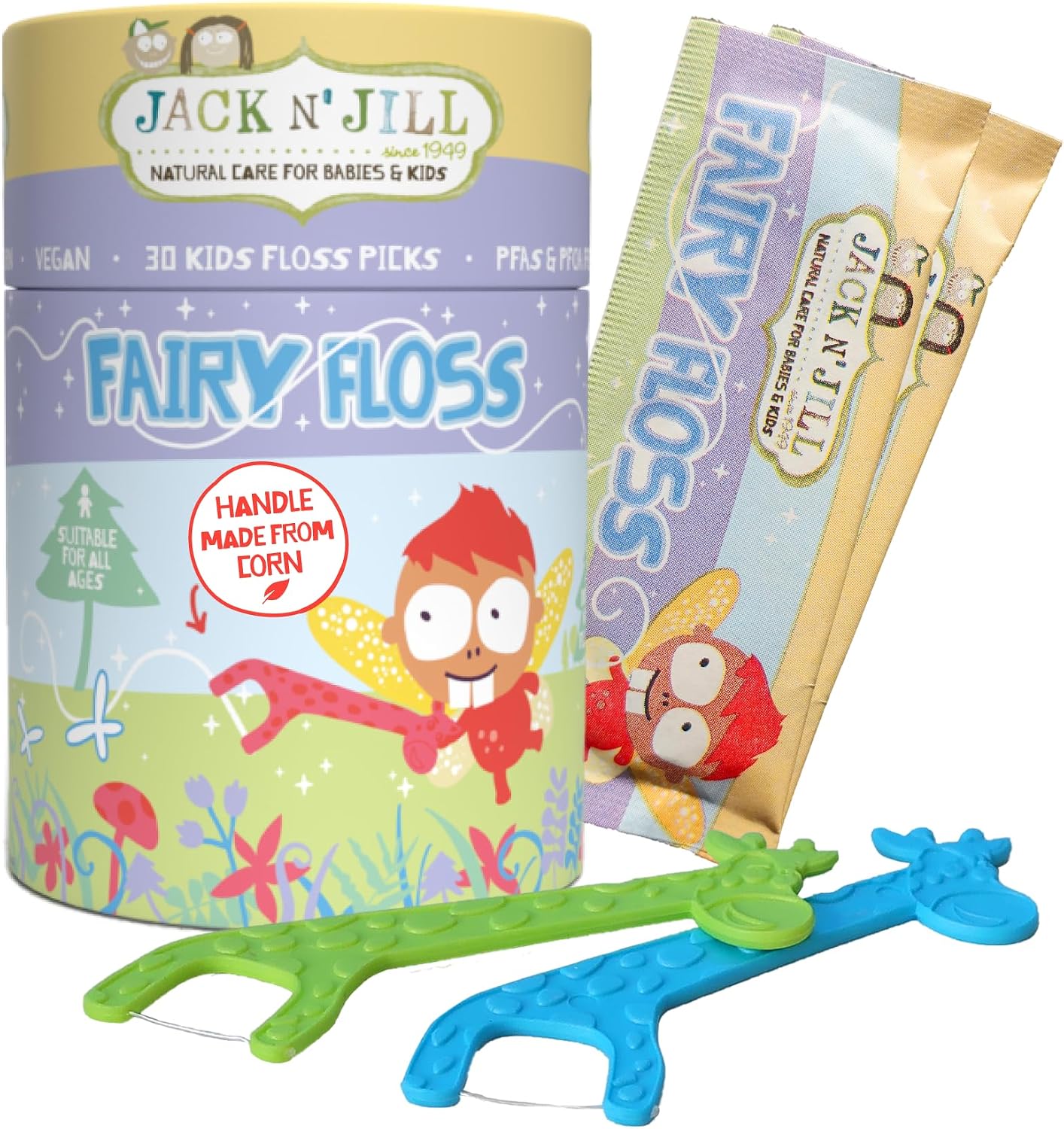 Jack N Jill Kids Flosser Fairy Kids 30 Pack