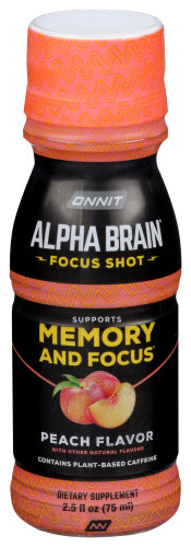 ONNIT (Pack of 18) Onnit Shot Brain Peach Wellness Shot 2.5 Fl Oz