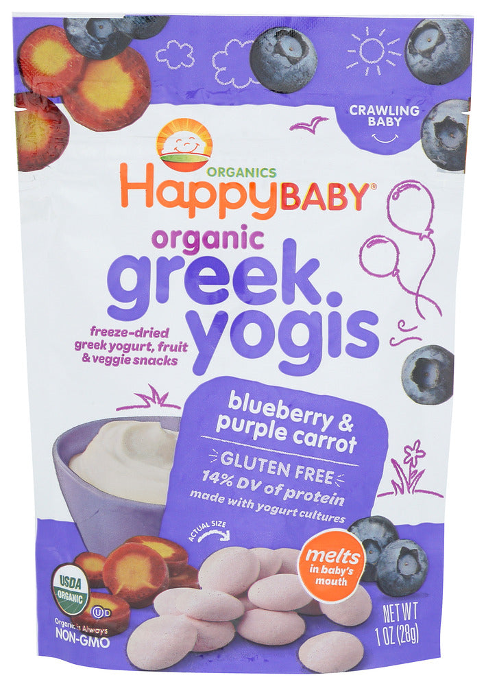 Happy Baby Yogi Greek Yogurt Blueberry Carrot Organic