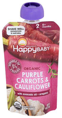 Happy Baby Food Baby Carrot Cauliflower Organic