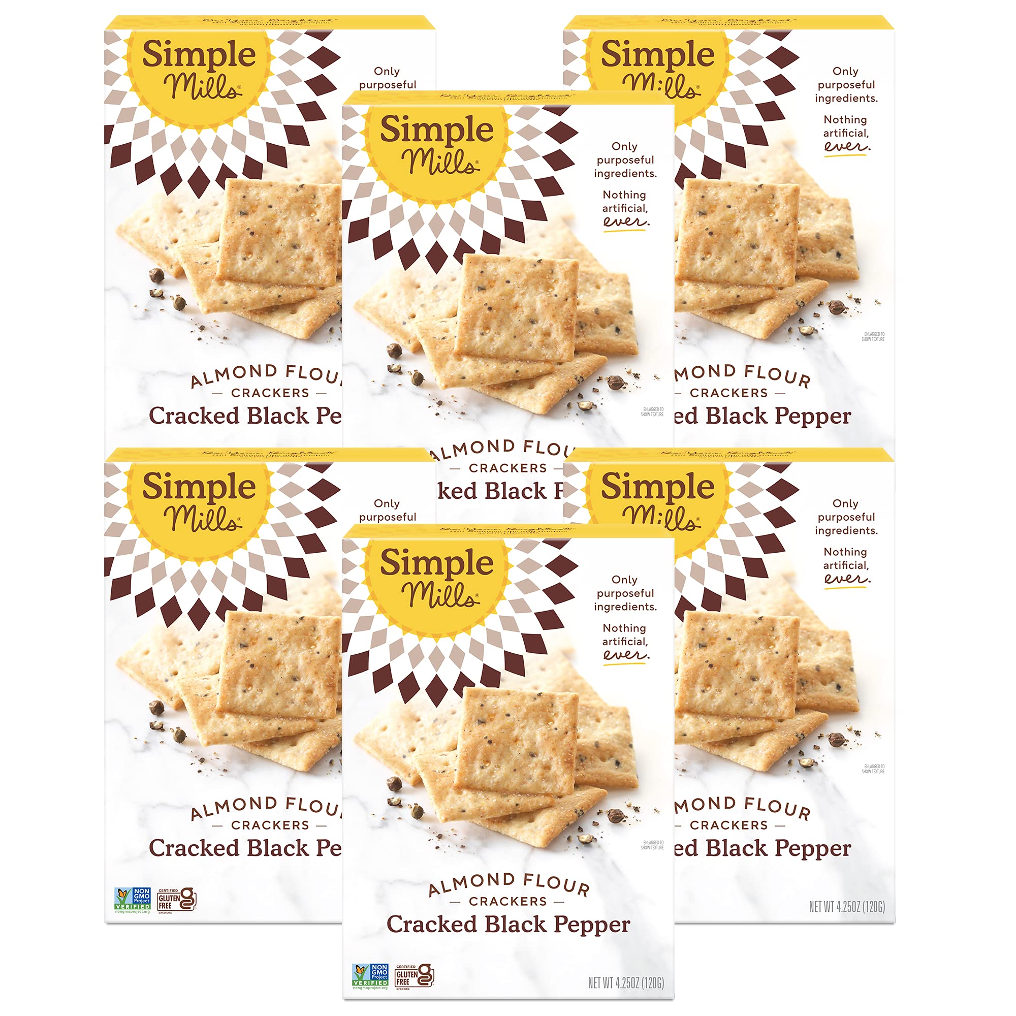 Simple Mills Cracked Black Pepper Almond Flour Crackers