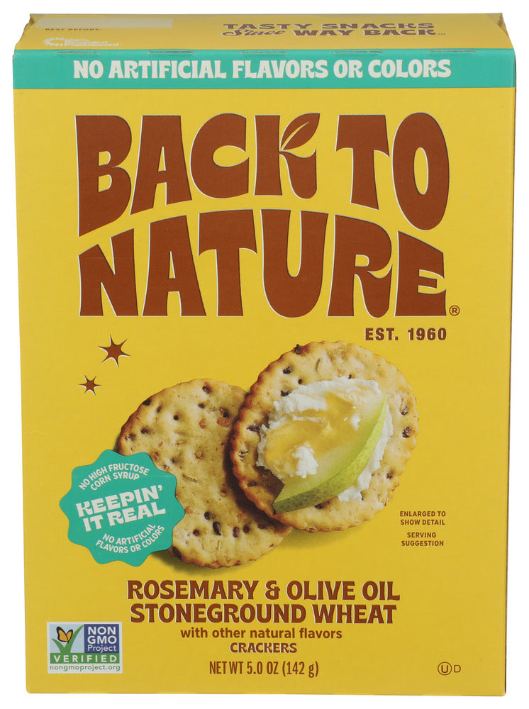 BACK TO NATURE (Pack of 12) Back to Nature Olive Oil Crackers Classic Deli Style 5 Oz
