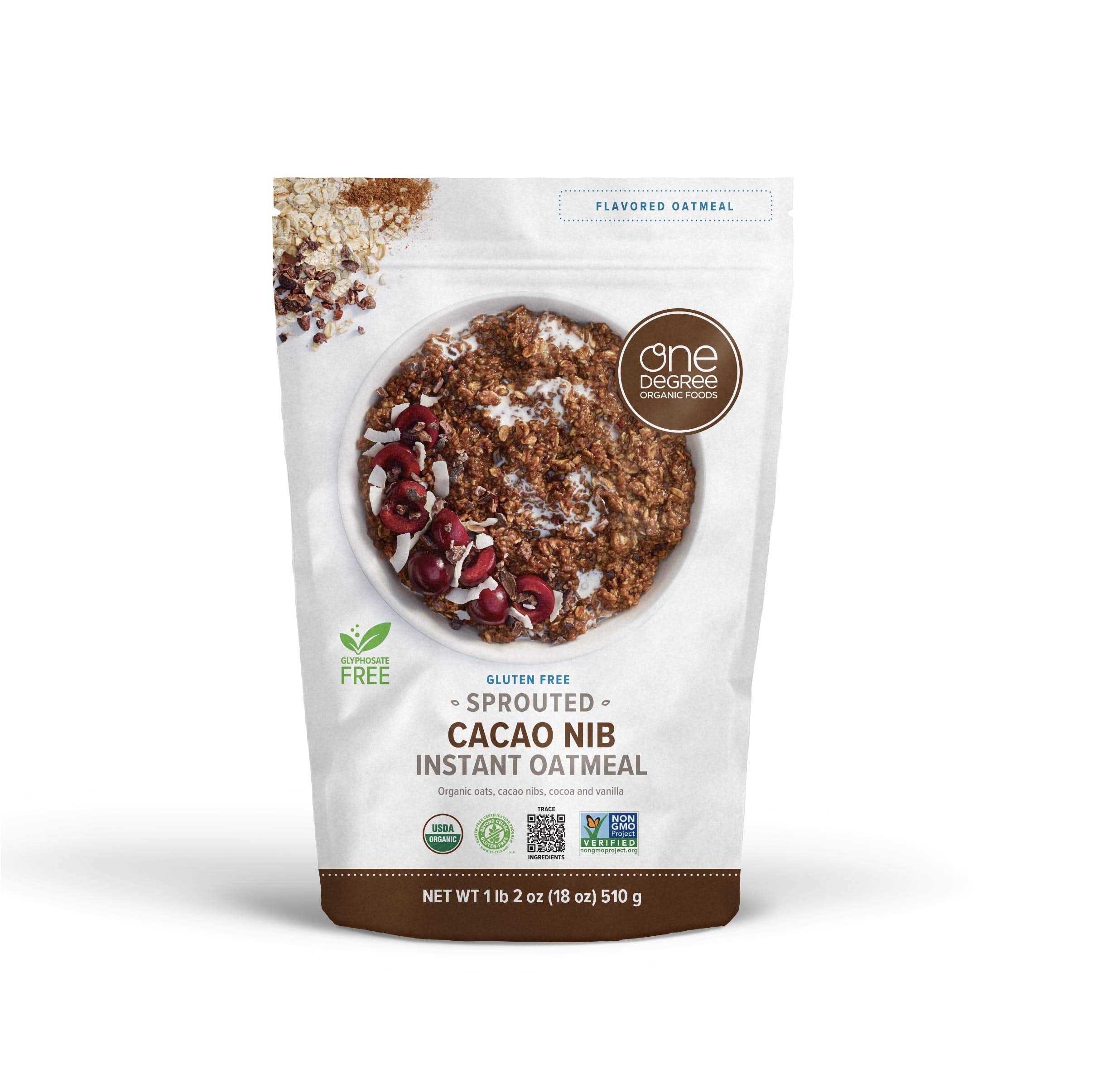 One Degree Organic Foods Organic Oat Sprouted Cacao Nibs Insta