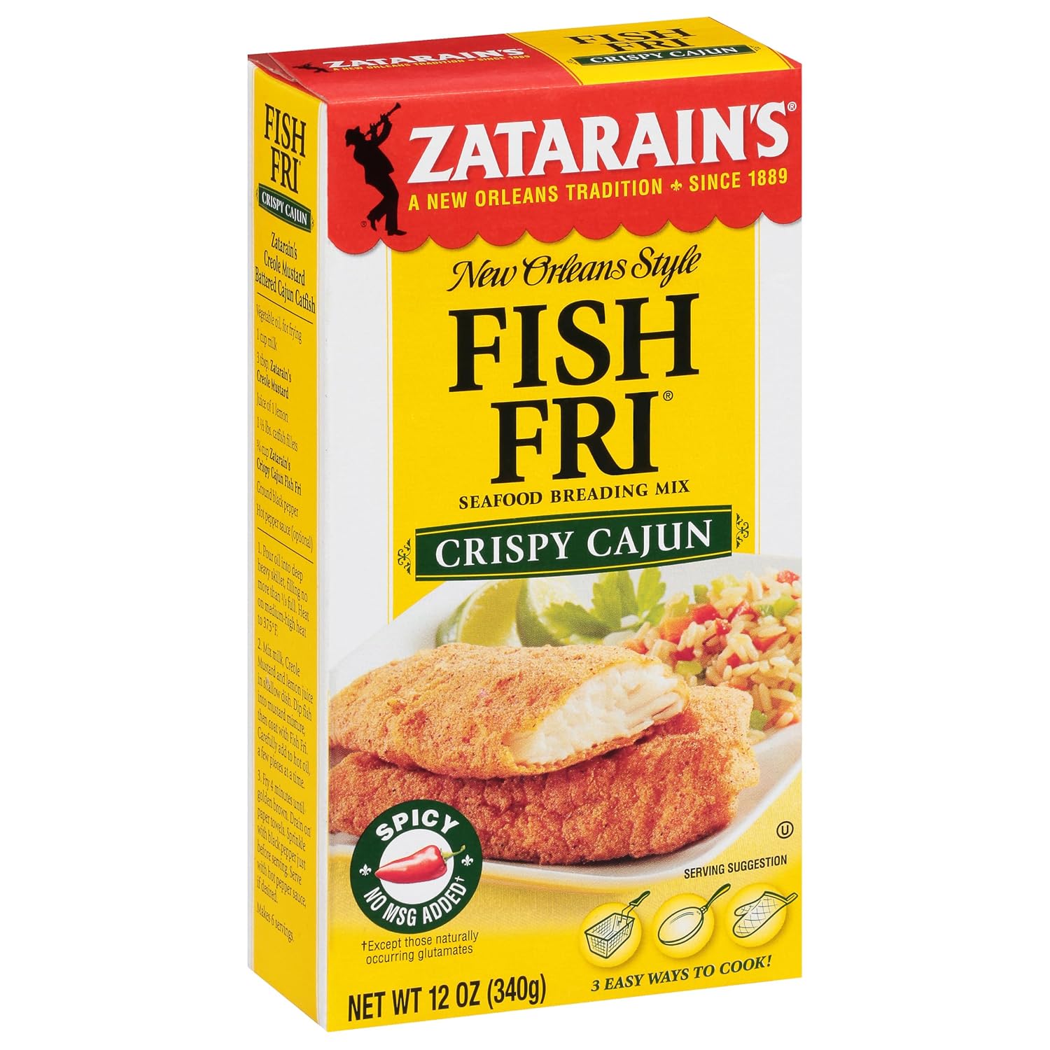 ZATARAINS (Pack Of 24) Zatarain's Breading Fish Fry Crispy Cajun 12 Oz
