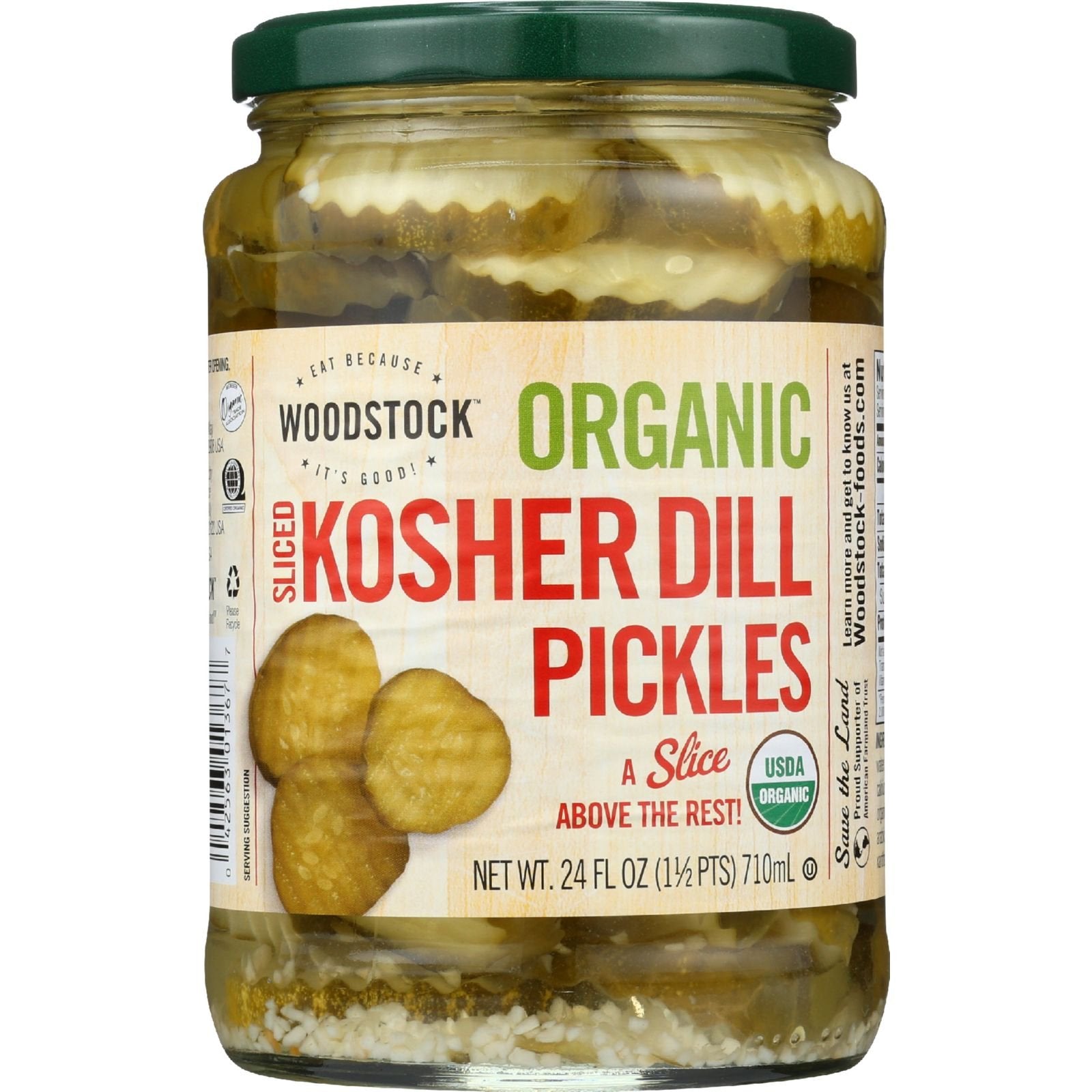 Woodstock Pickles Dill Kosher Sliced Or