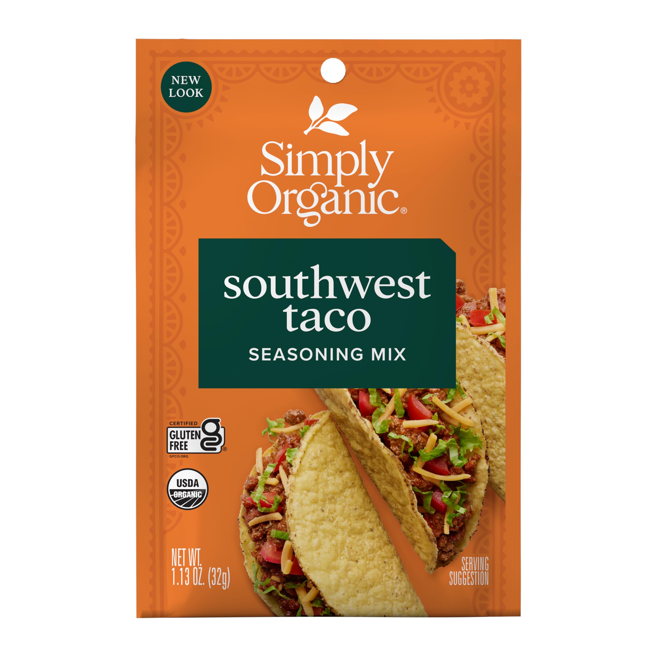 SIMPLY ORGANIC (Pack of 36) Simply Organic Taco Seasoning Southwest Spice Mix 1.13 Oz