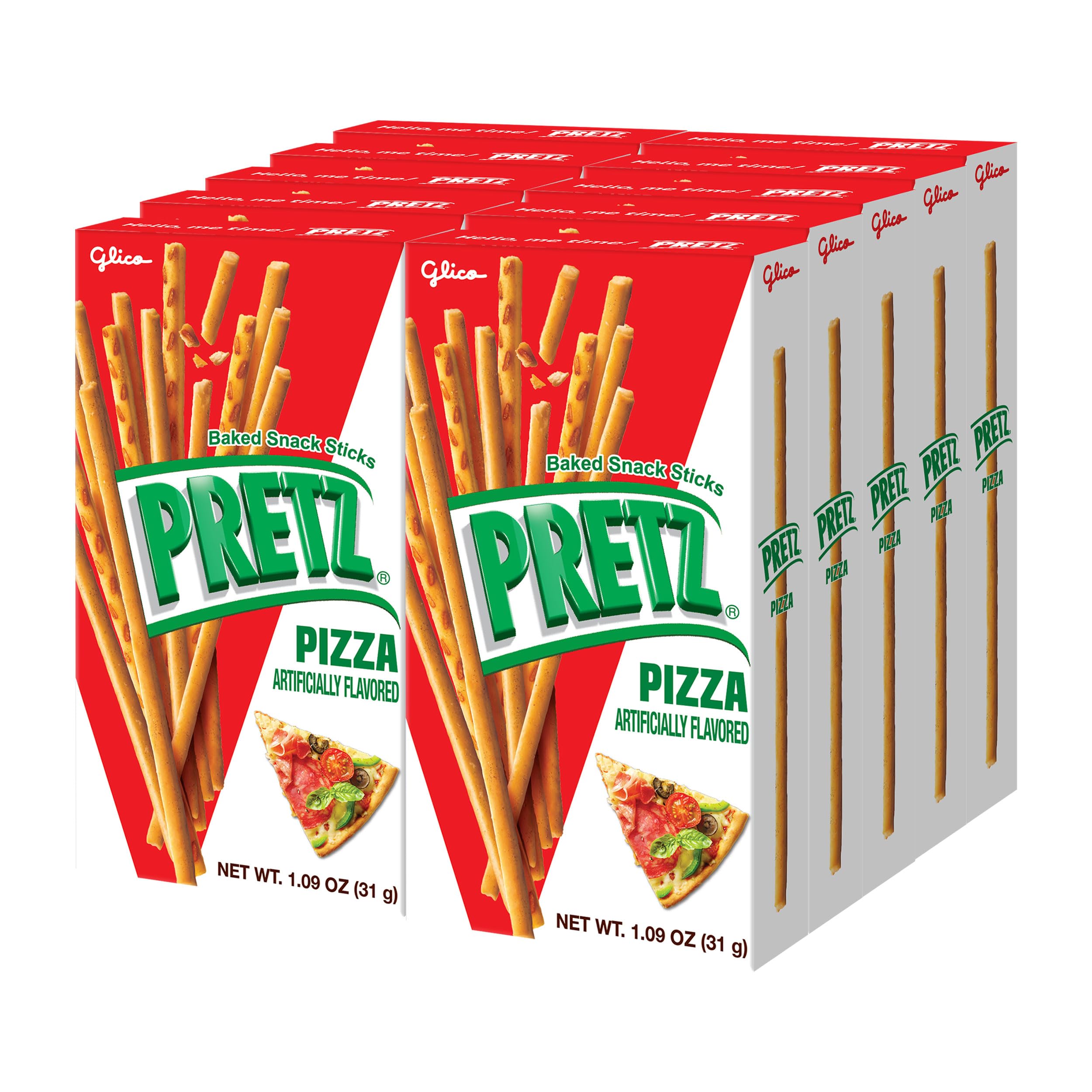 GLICO (Pack of 40) Pretz Glico Pizza Pretz Natural Snack Cookies 1.09 Oz