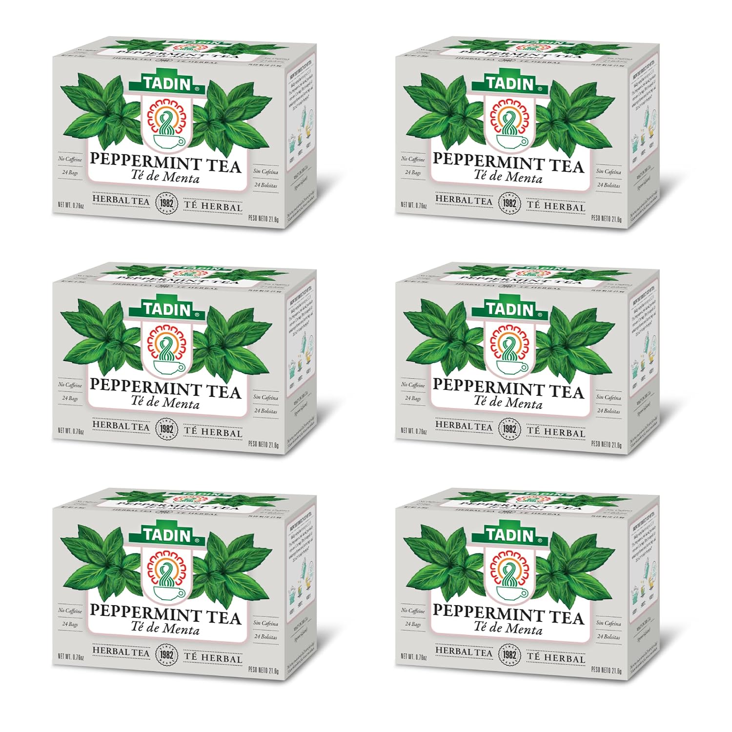 TADIN (Pack of 18) Tadin Tea Peppermint Herbal Tea Bags 24 bag