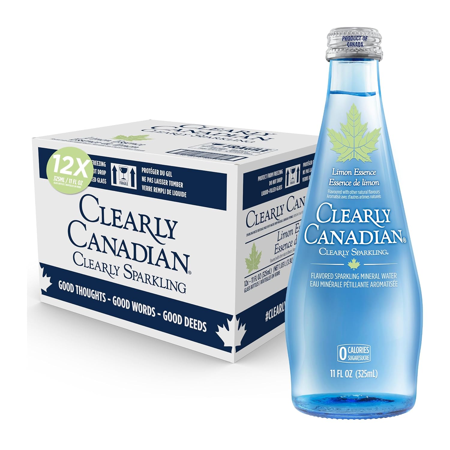 Clearly Canadian Water Sparkling Limon Essence