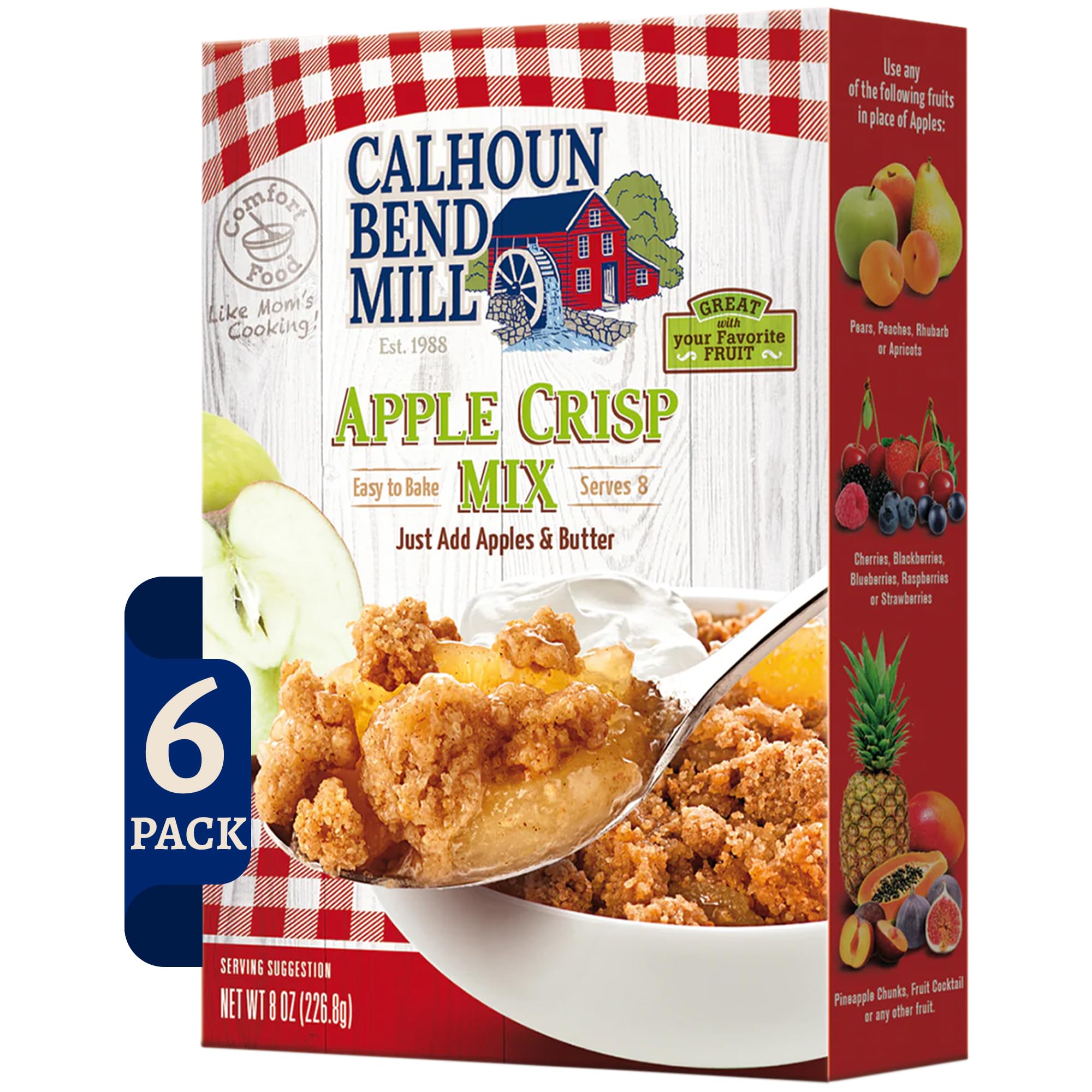 CALHOUN BEND (Pack of 12) Calhoun Bend Mill Apple Crisp Baking Mix Natural Cobbler 8 Oz