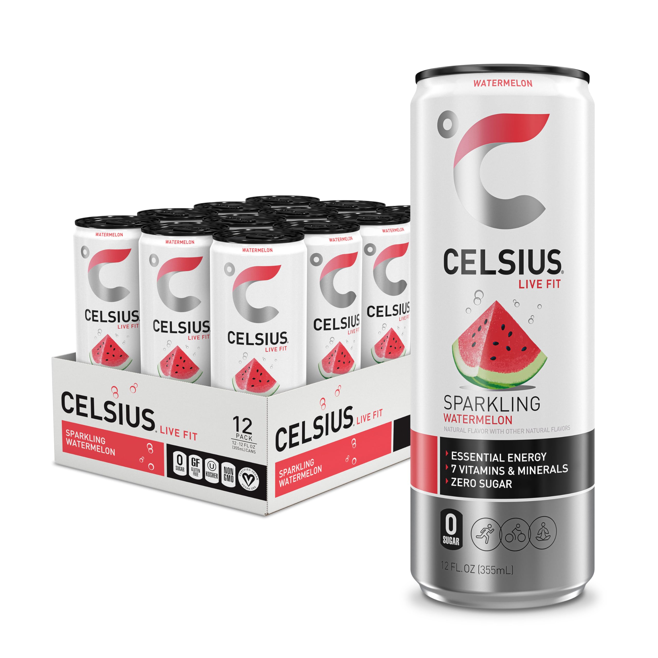 Celsius Sparkling Watermelon, Sugar Free Energy Drink