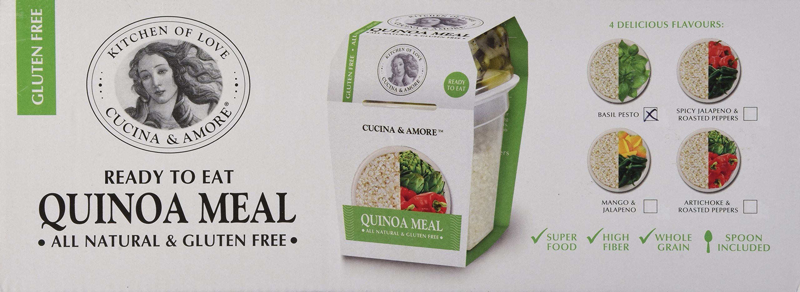 KITCHEN AND LOV (Pack of 18) Cucina & Amore Kitchen and Love Quinoa Meal Basil Pesto 7.9 Oz