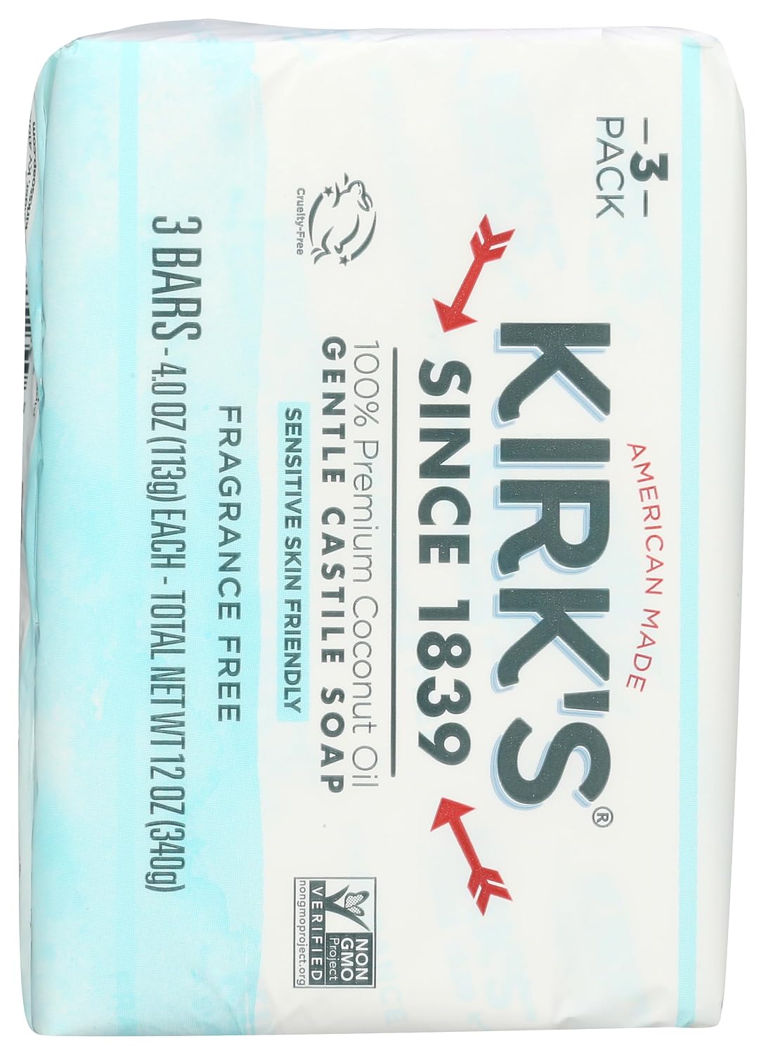 KIRKS (Pack Of 10) Kirks Soap Bar Castile 3 each 12 Oz total
