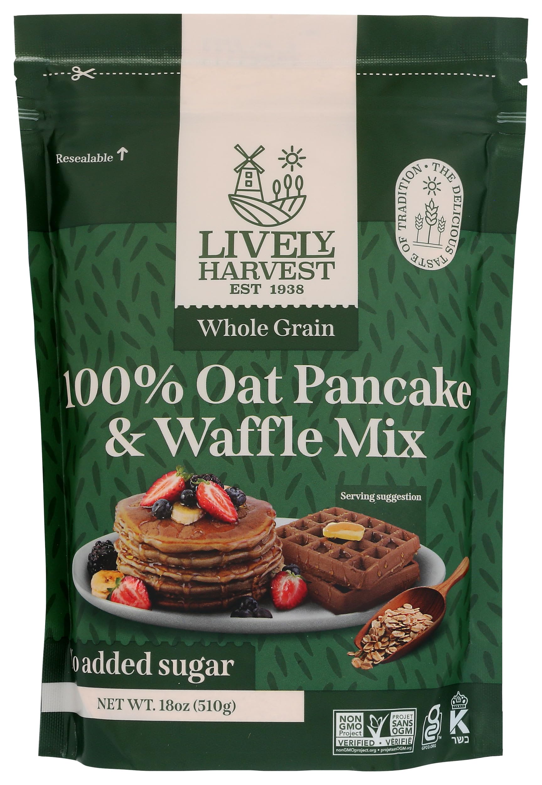 Lively Harvest Mix Oat Pancake Waffle Traditional