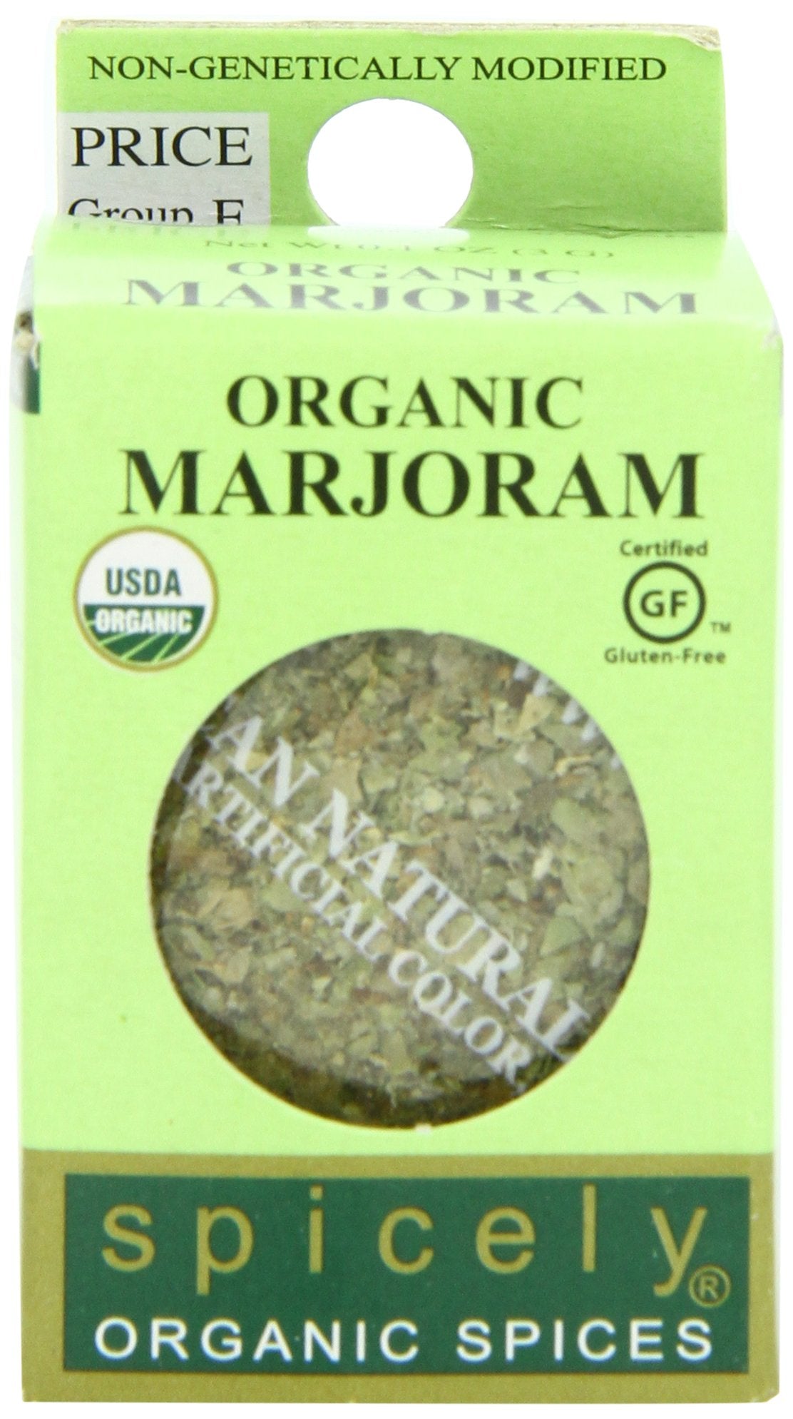 SPICELY ORGANIC (Pack of 24) Spicely Organics Marjoram Spice Box Single 0.1 Oz. 0.1 Oz