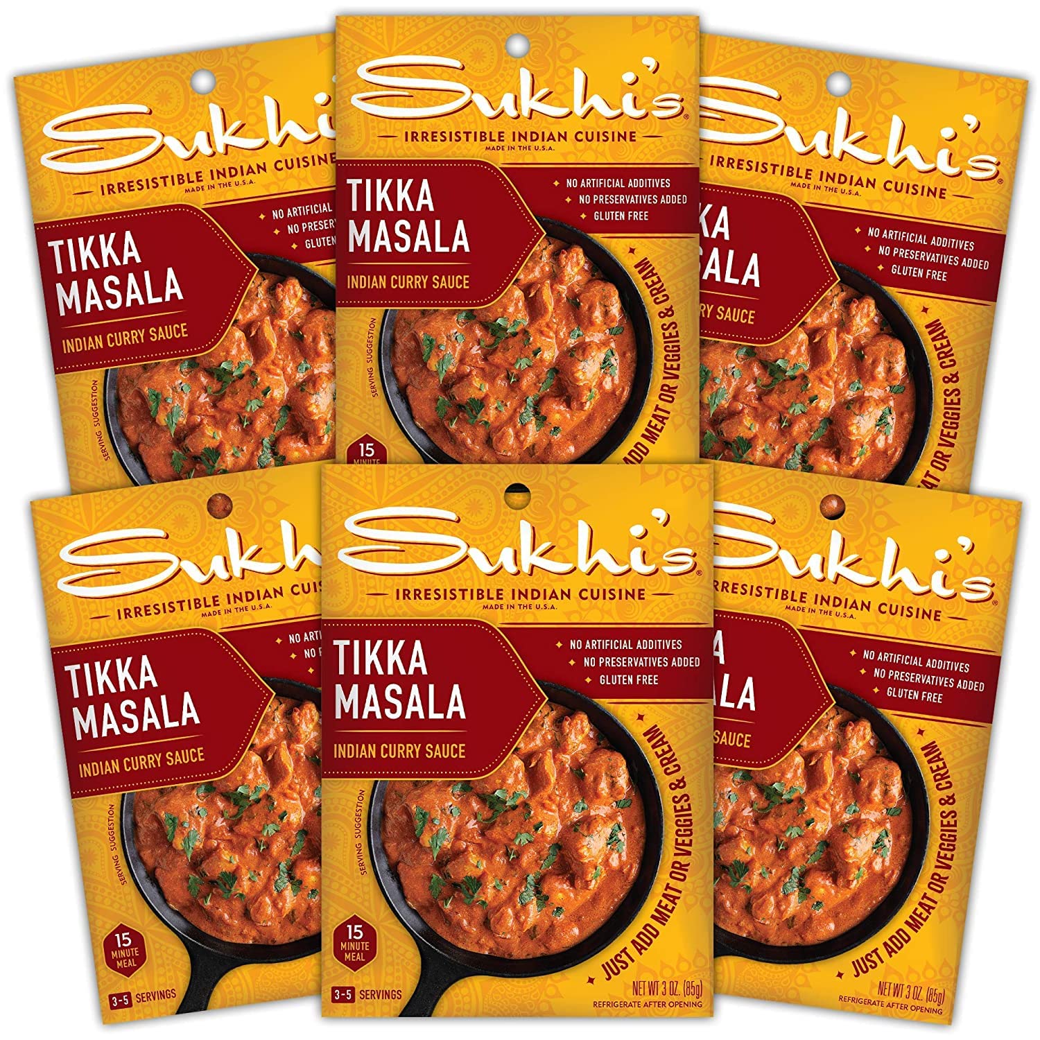 Sukhis Sauce Curry Tikka Masala Natural Indian Condiment
