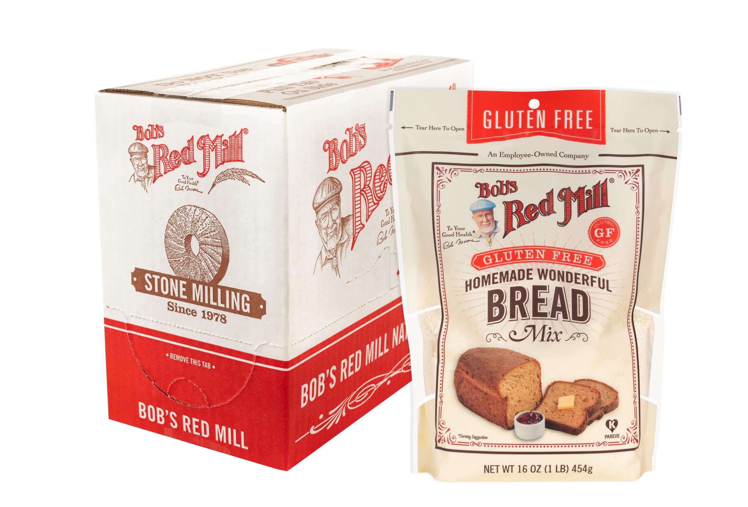 BOBS RED MILL (Pack of 8) Bob's Red Mill Homemade Bread Mix Natural Baking Mix 16 Oz