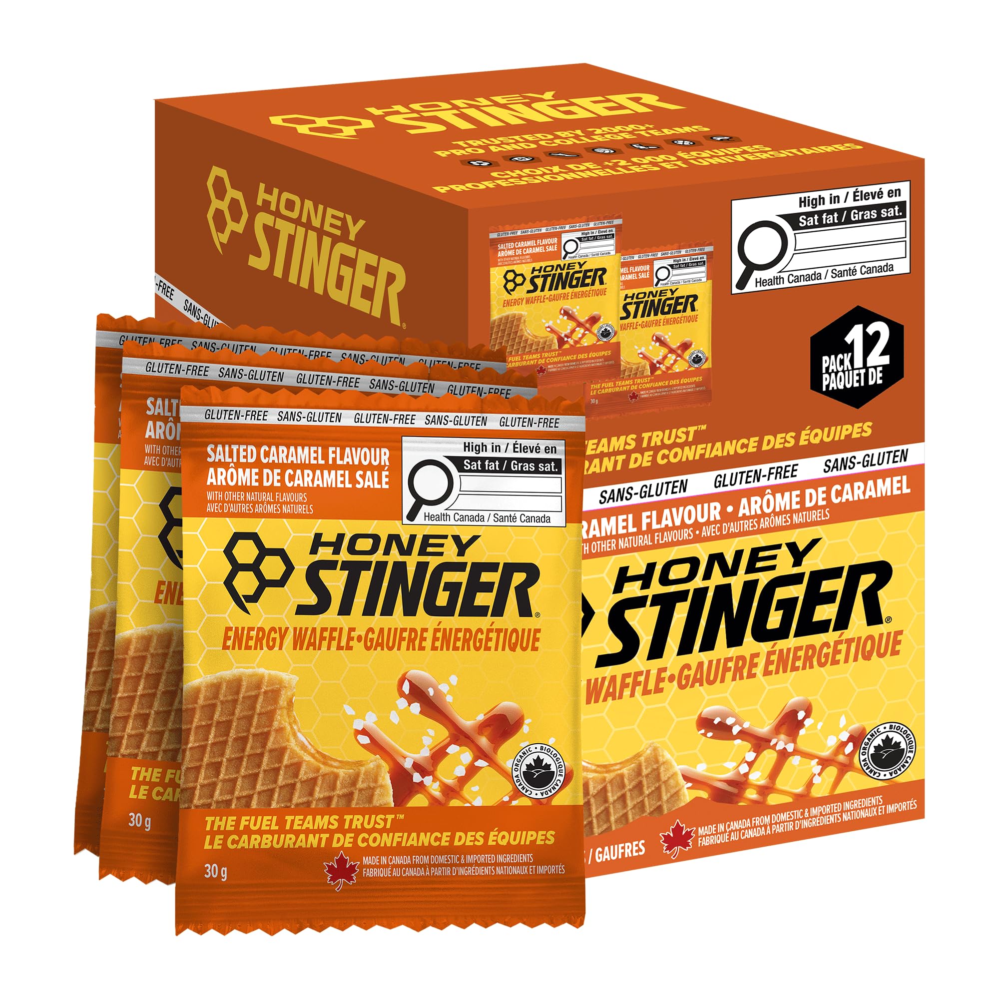 HONEY STINGER (Pack of 36) Honey Stinger Waffle Sea Salt Caramel Crumble Performance B 1.06 Oz