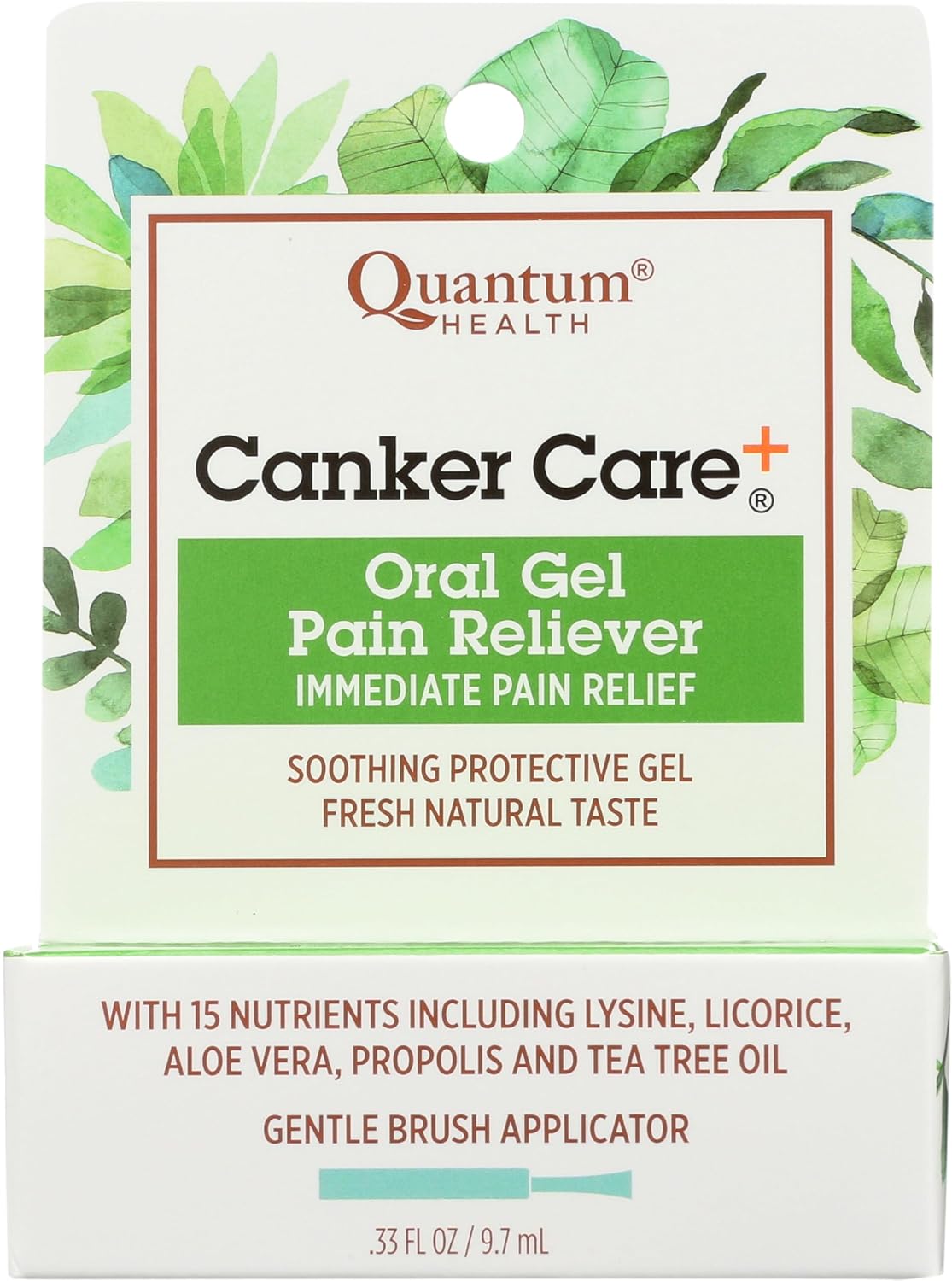 QUANTUM (Pack of 6) Quantum Oral Gel for Relieving Canker Sores 0.33 Oz