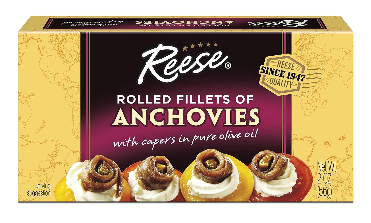 Reese Anchovy Rolled Natural Seafood