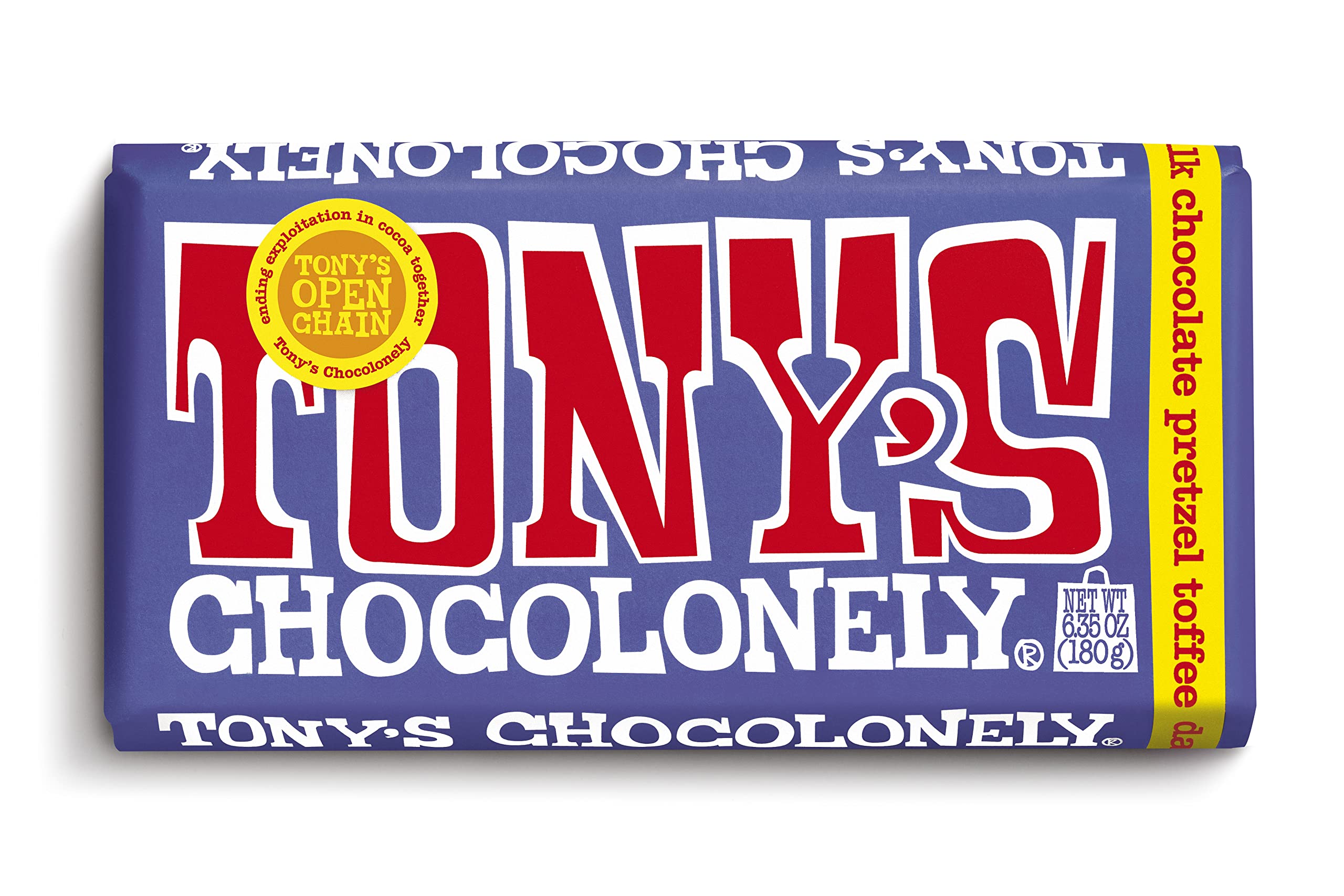 Tonys Chocolonely Dark Milk Chocolate Pretzel Toffee Bar
