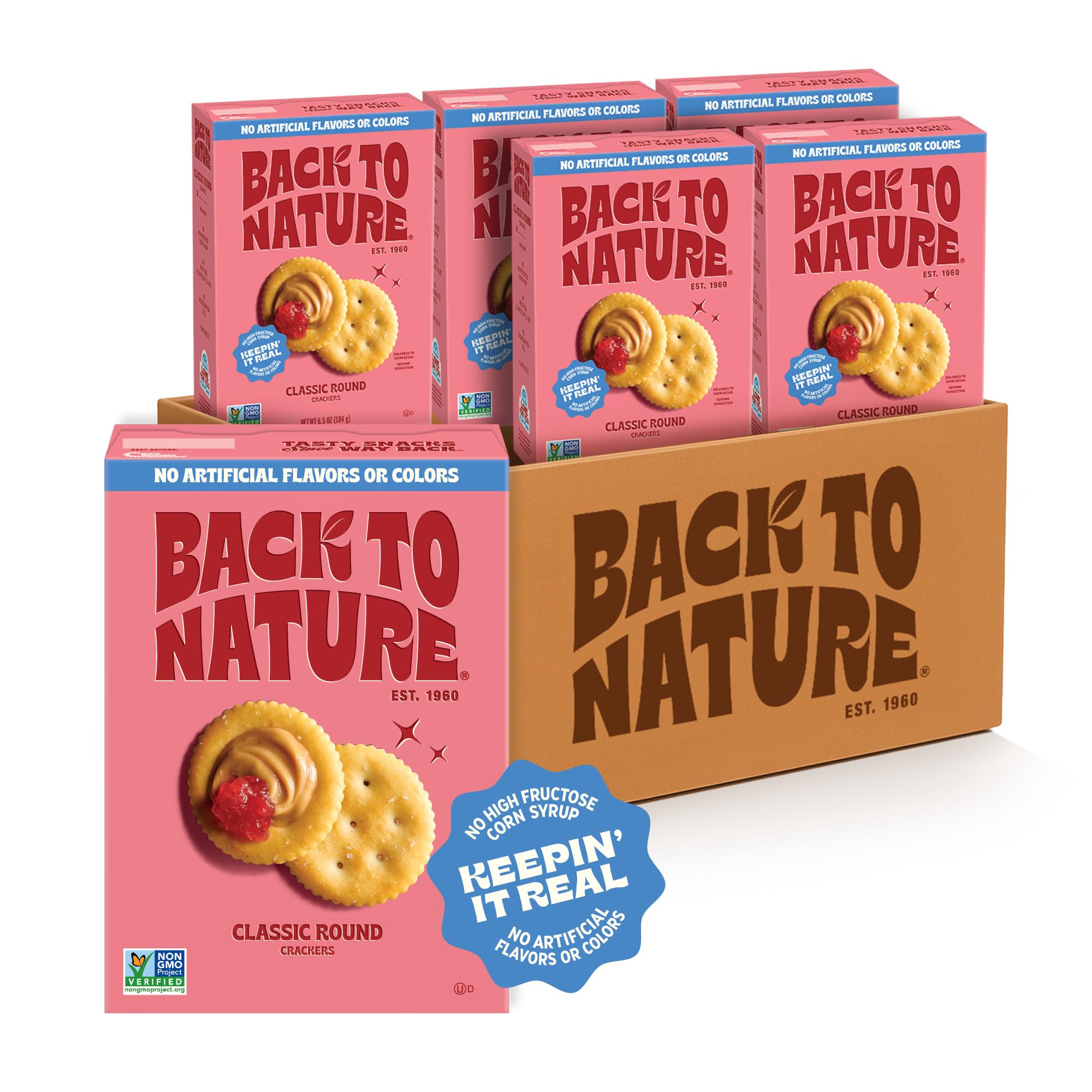 BACK TO NATURE (Pack of 12) Back to Nature Classic Round Crackers Natural Grocery 6.5 Oz