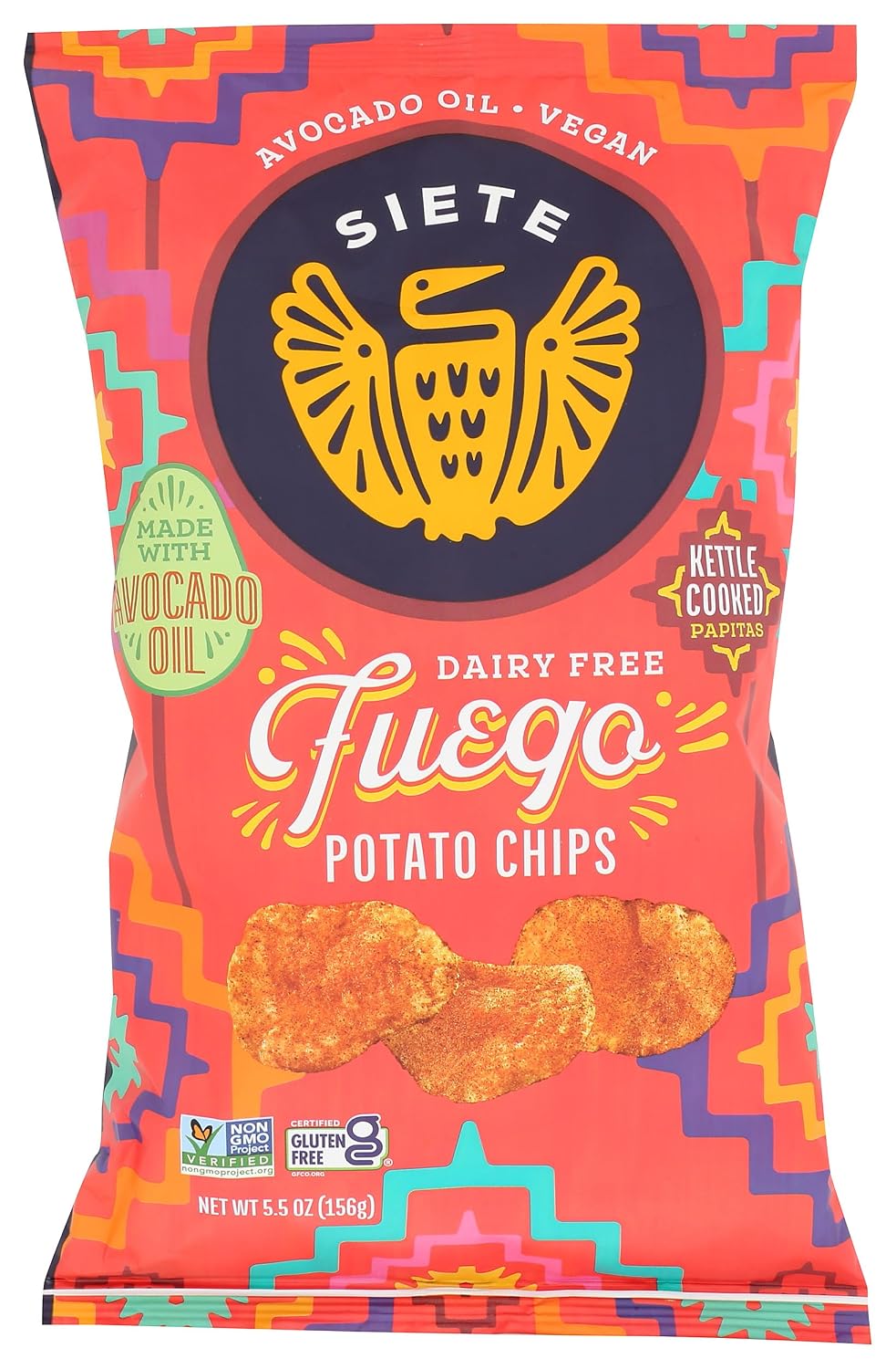 SIETE (Pack Of 12) Siete Chips Potato Fuego 5.5 Oz