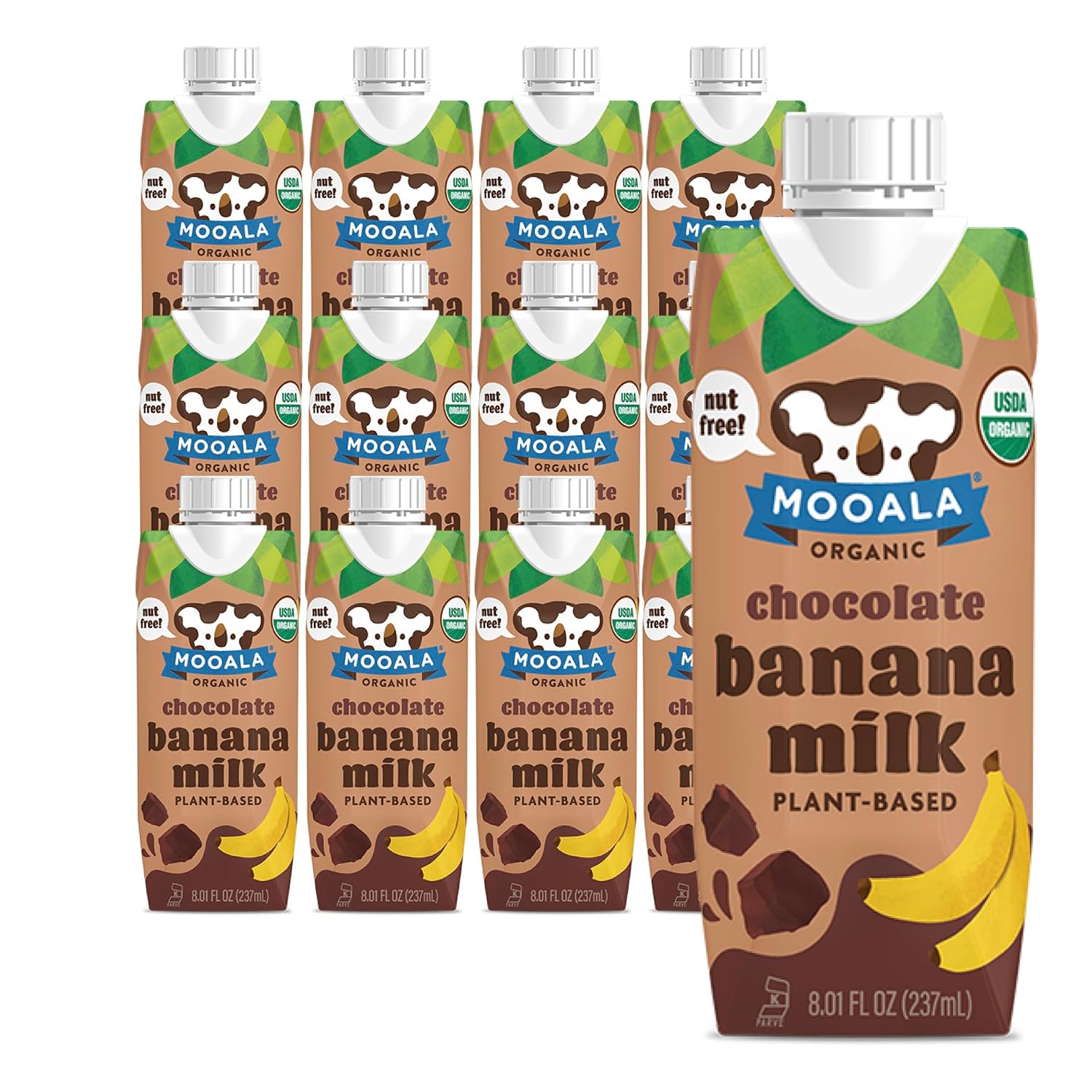 MOOALA (Pack Of 24) Mooala Milk Banana Chocolate Organic 8.01 Fl Oz