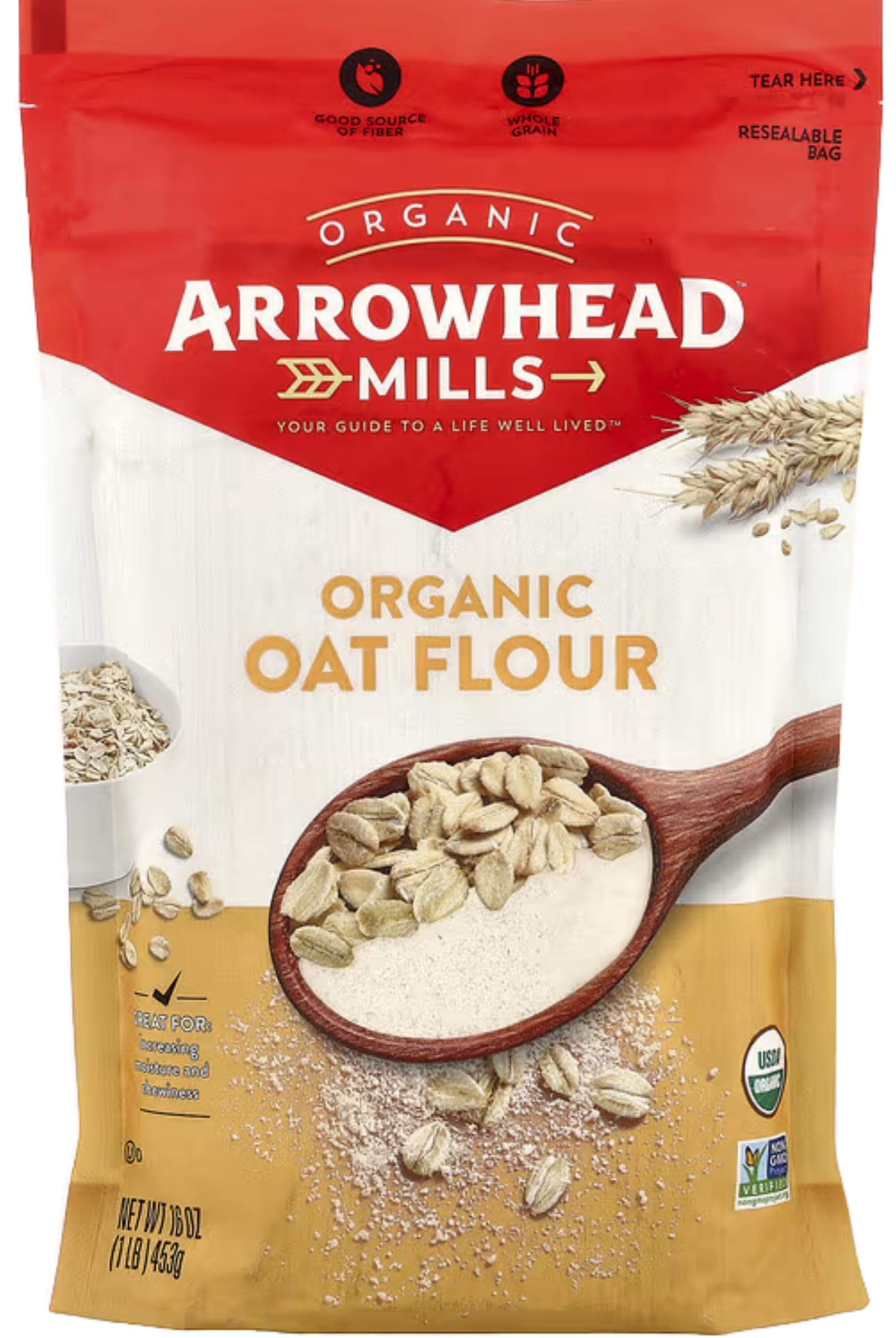 Arrowhead Mills Organic Oat Flour Baking Ingredient