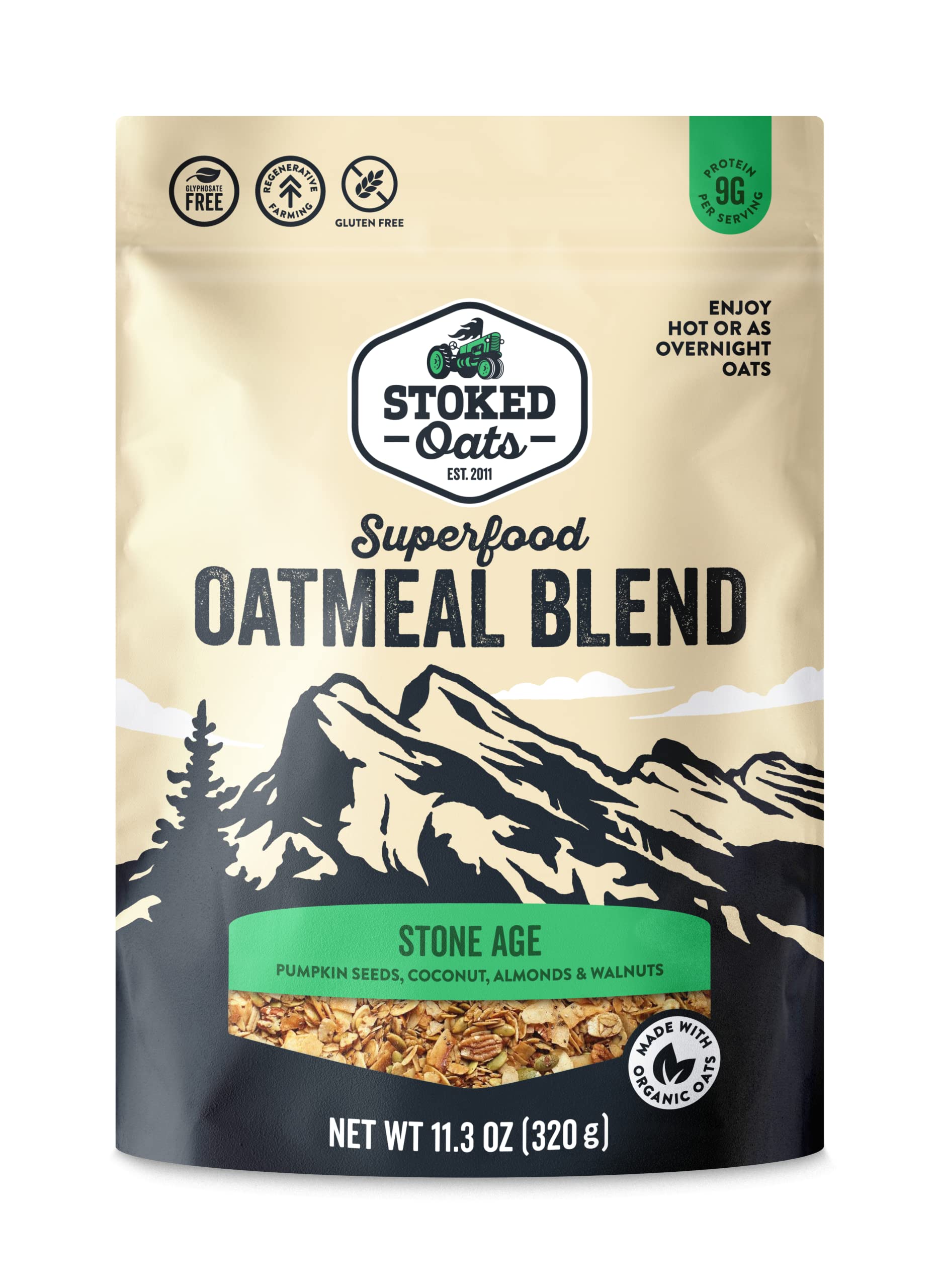 Stoked Oats Stone Age Blend Instant Oatmeal Hot Cereal