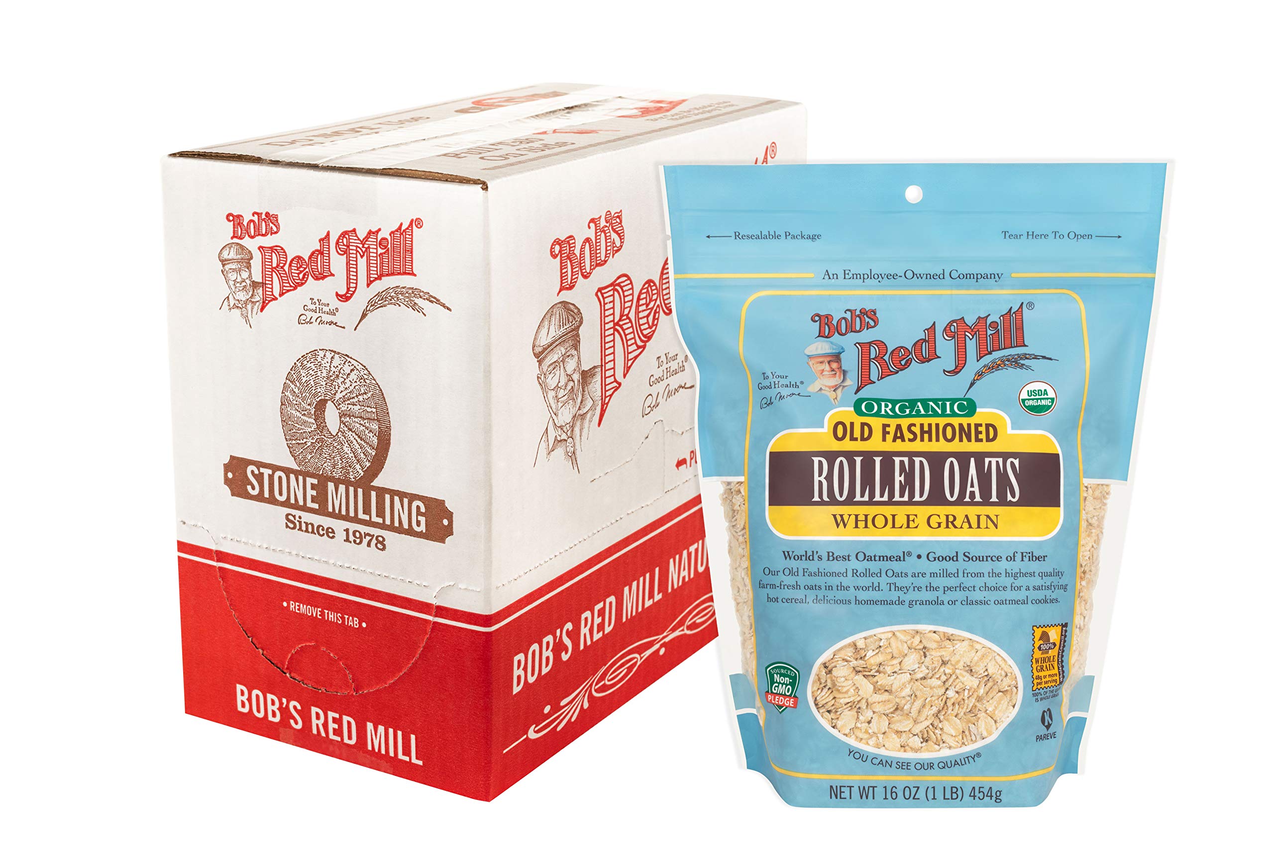 BOBS RED MILL (Pack of 16) Bob's Red Mill Rolled Old Fashioned Oats Organic 16 Oz