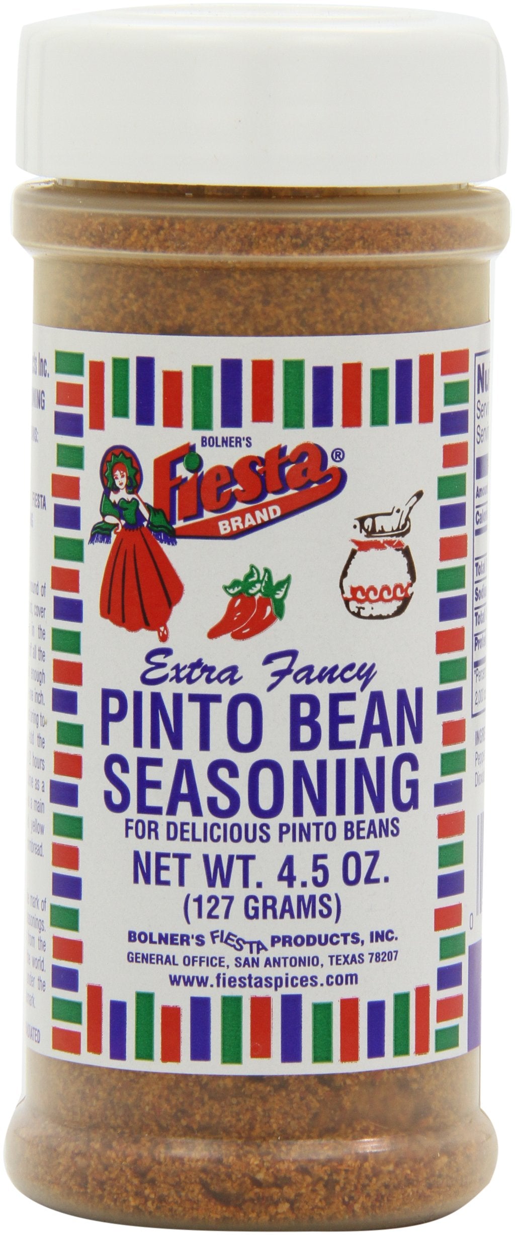 FIESTA (Pack of 18) Bolner's Fiesta Fiesta Seasoning Sazon Pinto Bean Seasoning 4.5 Oz