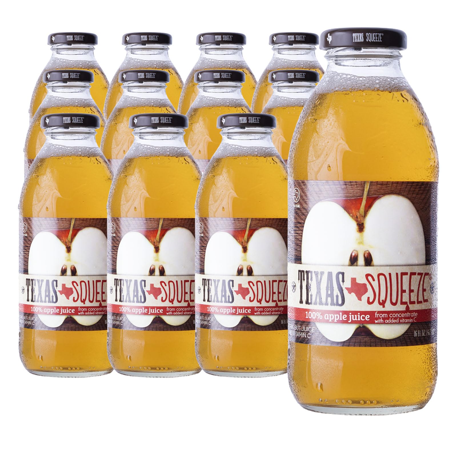 Texas Squeeze 100% Apple Juice Beverage Natural Single Typ