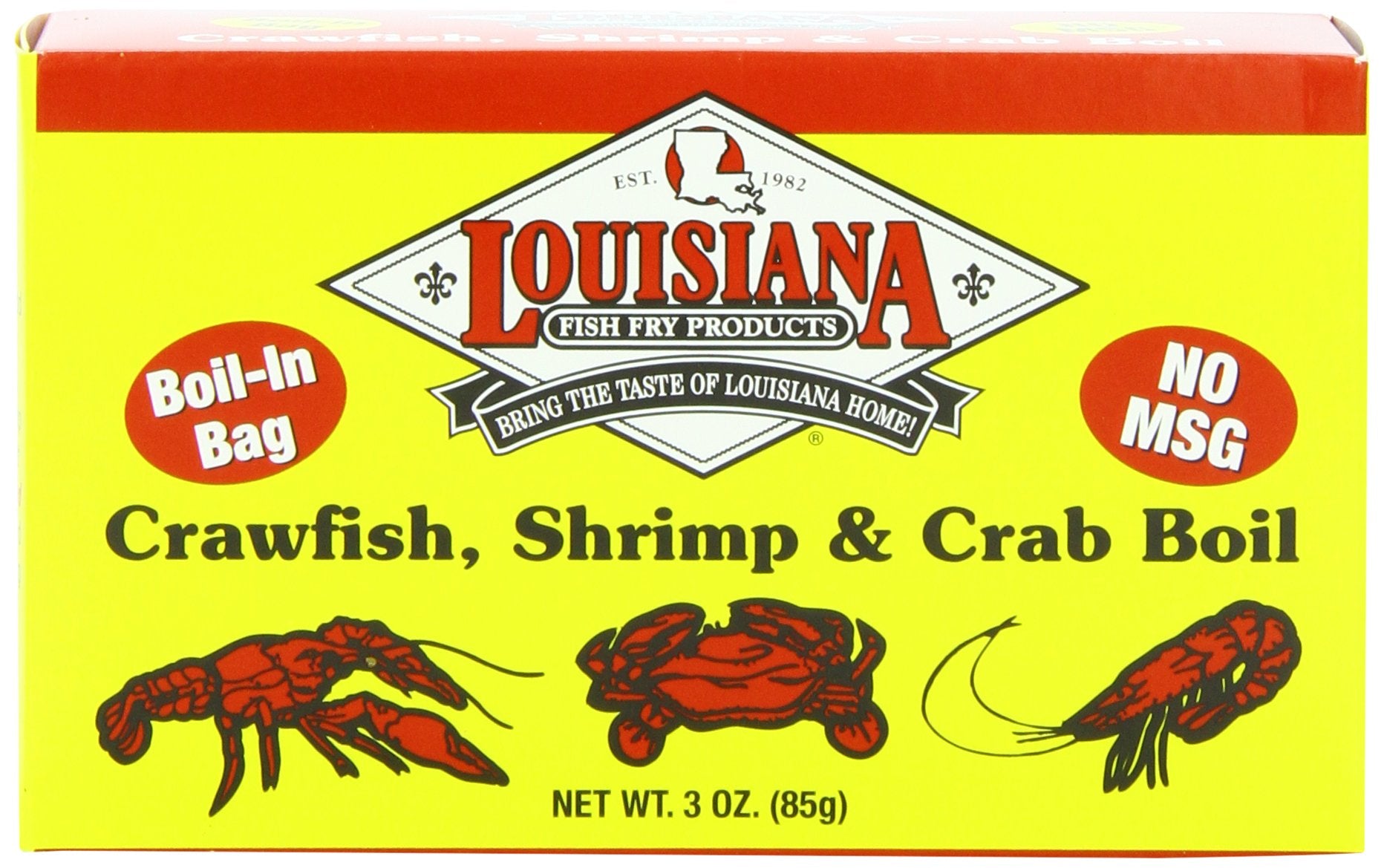 LOUISIANA FISH (Pack of 36) Louisiana Fish Fry Boil Crab Seed Bag Cajun Fish Fry Coating 3 Oz