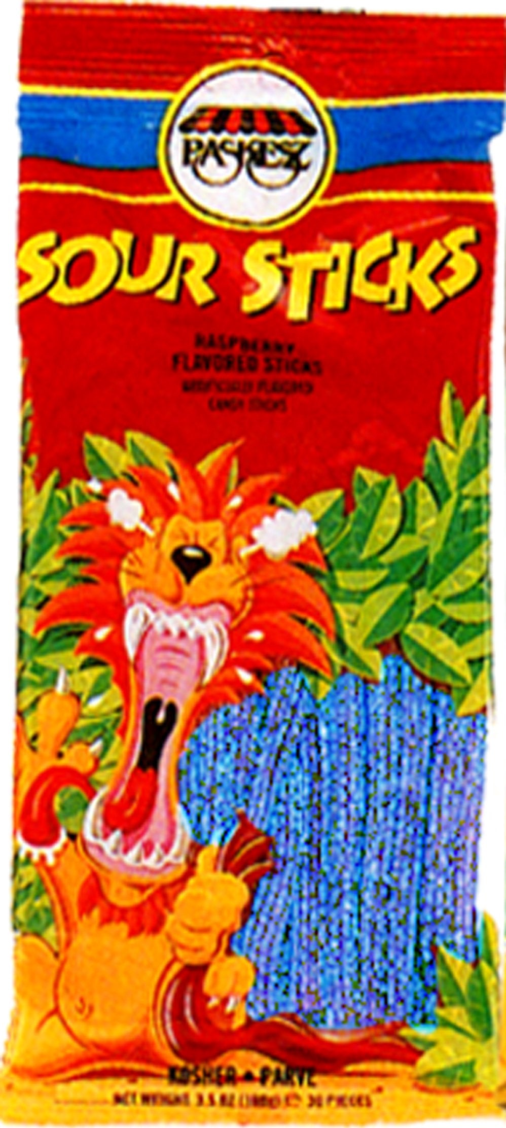 Paskesz Candy Sour Stix Raspberry Chocolate Novelty