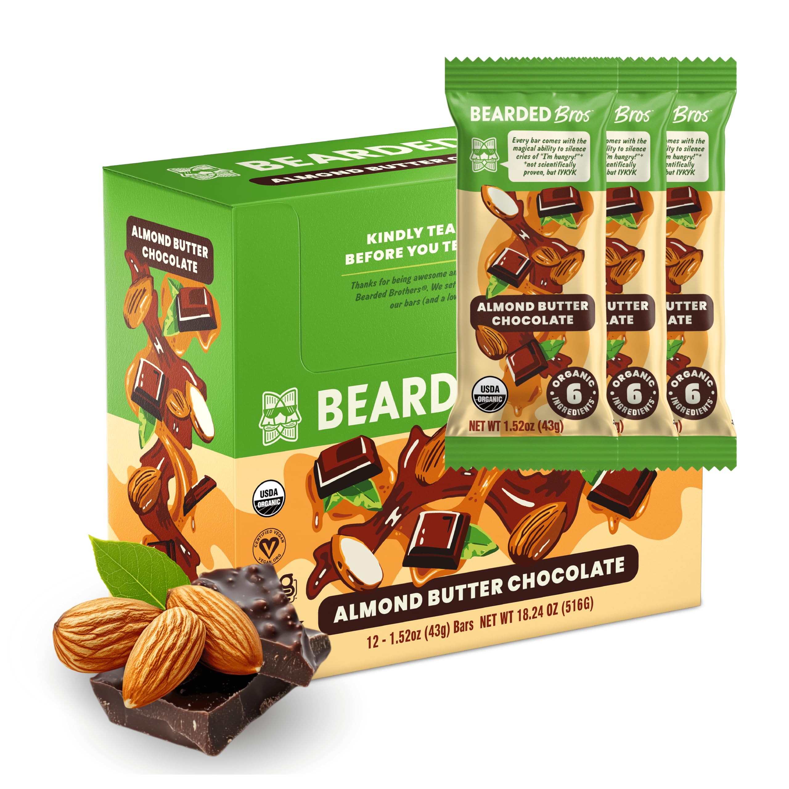 Bearded Brother's Bar Almond Butter Chocolate